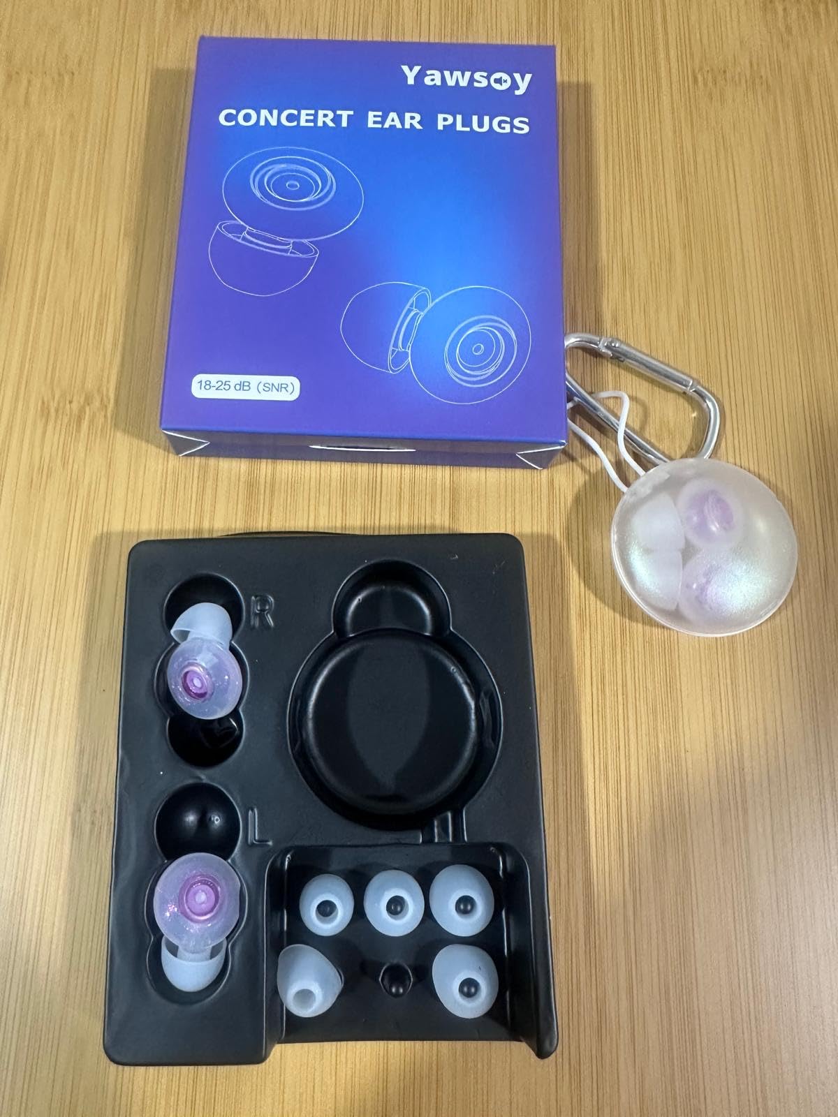 Ear Plugs for Concerts, 2 Pack High Fidelity Ear Plugs, Reusable Silicone Earplugs for Concert, Rave, Work, Musicians, 5 Pair Ear Tips, 18-25 dB Concert Ear Plugs for Noise Cancelling(Blue) customer photo 2