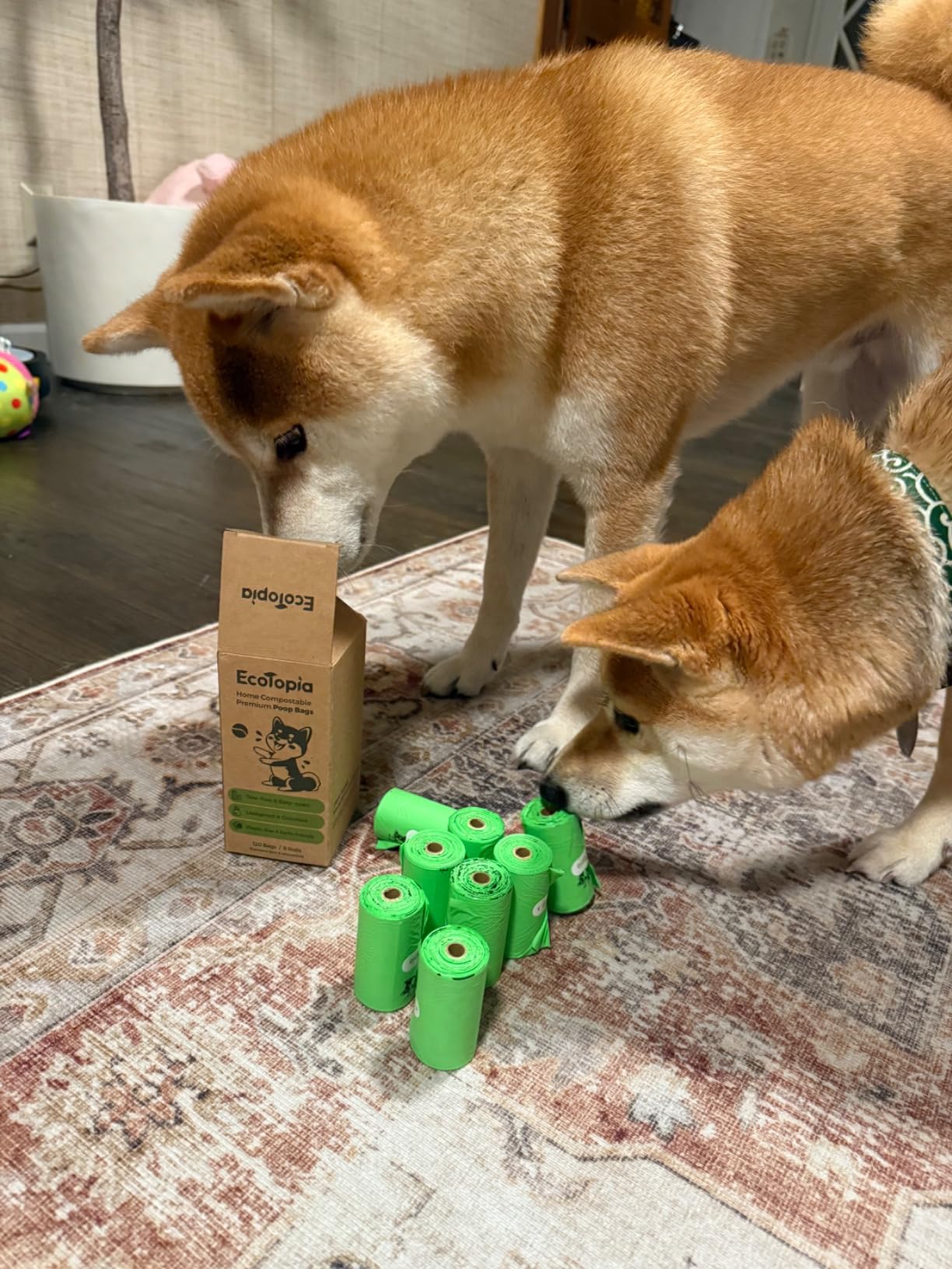 Tear-Free Biodegradable Poop Bags for Dogs,240 Compostable Dog Waste Bags Rolls,Eco-Friendly,Extra Thick,Leakproof,Unscented,Plant-based,ASTM D6400 & EN 13432 Compliant,Dark Green customer photo 2