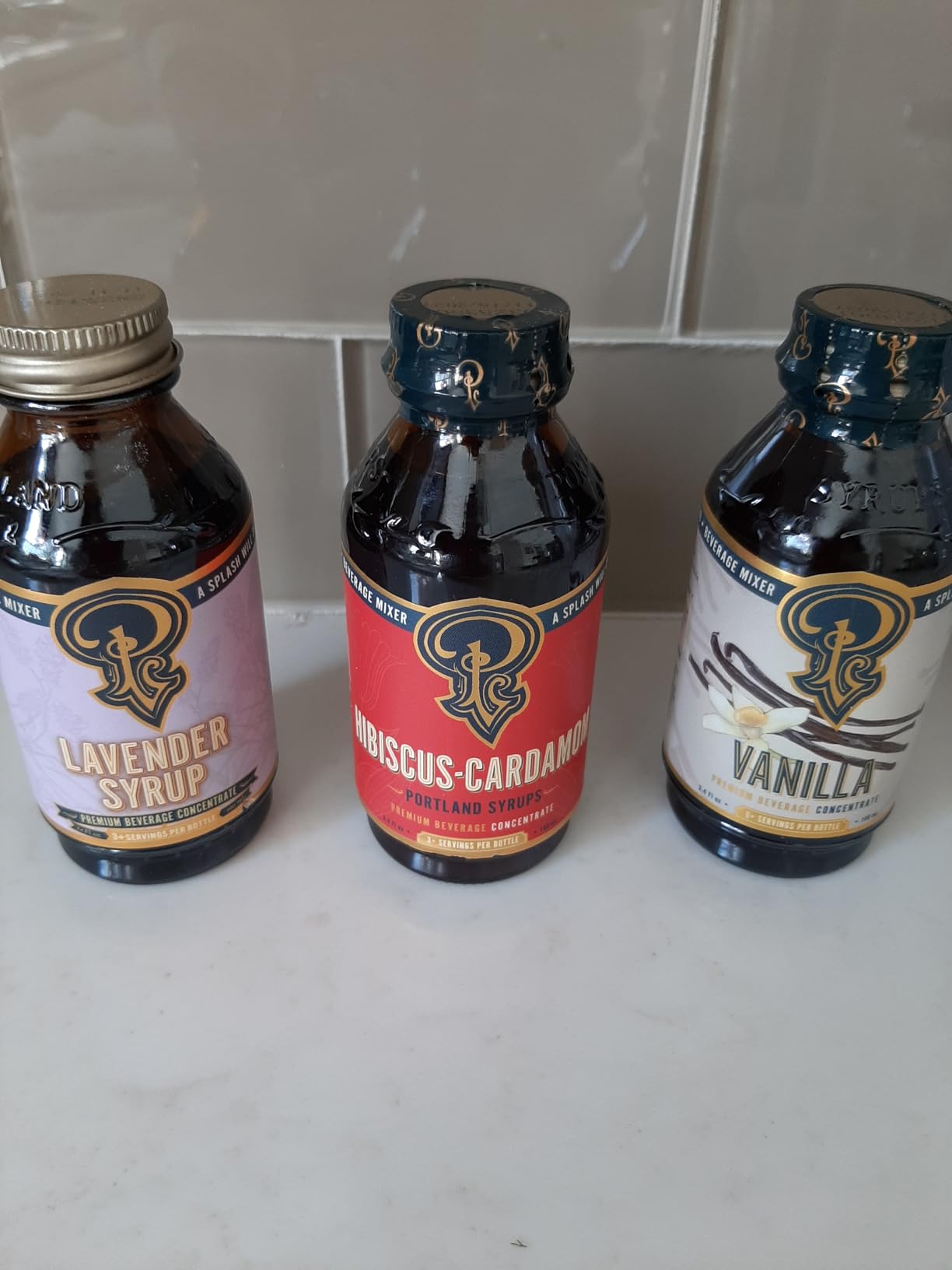 Portland Syrups - Sampler Pack - CHOOSE YOUR OWN FLAVORS - Premium Beverage Concentrates for Cocktails, Mocktails, Soda, Tea, Coffee, Baking and More - Organic Ingredients and 40% Less Sugar - Gift Set - Box of Three (3.4oz Bottles) customer photo 1