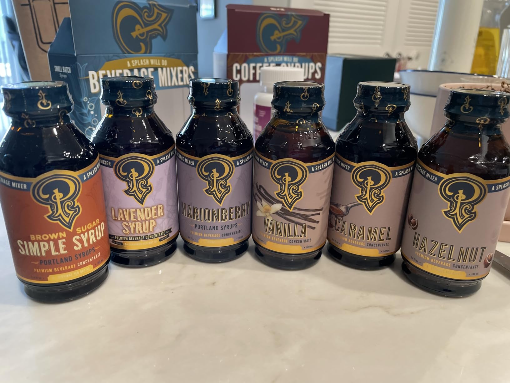 Portland Syrups - Sampler Pack - CHOOSE YOUR OWN FLAVORS - Premium Beverage Concentrates for Cocktails, Mocktails, Soda, Tea, Coffee, Baking and More - Organic Ingredients and 40% Less Sugar - Gift Set - Box of Three (3.4oz Bottles) customer photo 2
