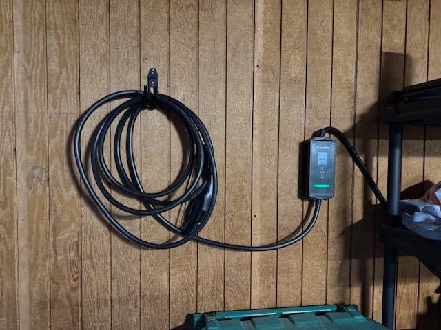 EV Charger Holder Wall Mount | Heavy-Duty J-Hook for Cable Retractor, Durable Steel Hook for Indoor/Outdoor Use, Electric Vehicle Cord Organizer Accessory customer photo 2