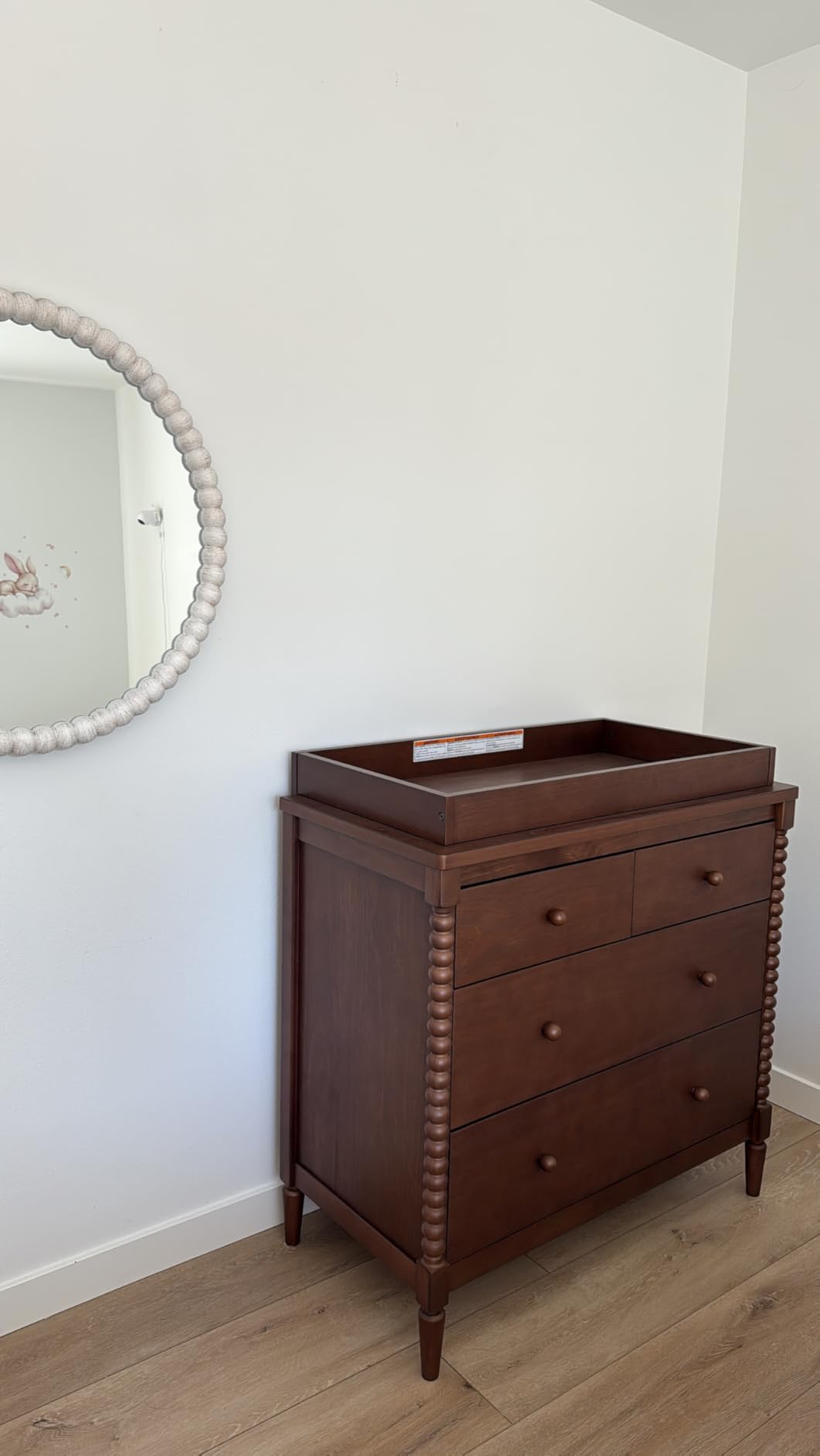 Delta Children Saint 4 Drawer Dresser with Changing Top and Interlocking Drawers, Teak Brown customer photo 2