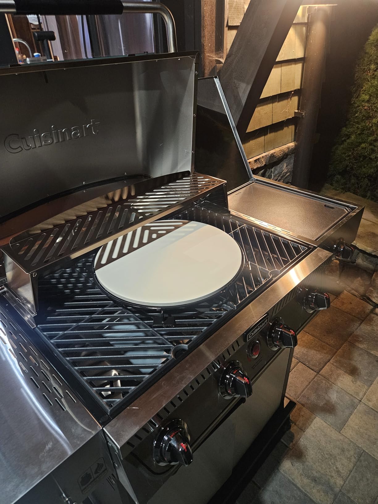 Cuisinart Propel+ 4-Burner 3-in-1 Gas Grill, Stainless Steel Versatile Grill, Griddle & Pizza Oven with Pizza Stone, Convertible to Natural Gas, Side Burner & Integrated Storage, Perfect for BBQs customer photo 1