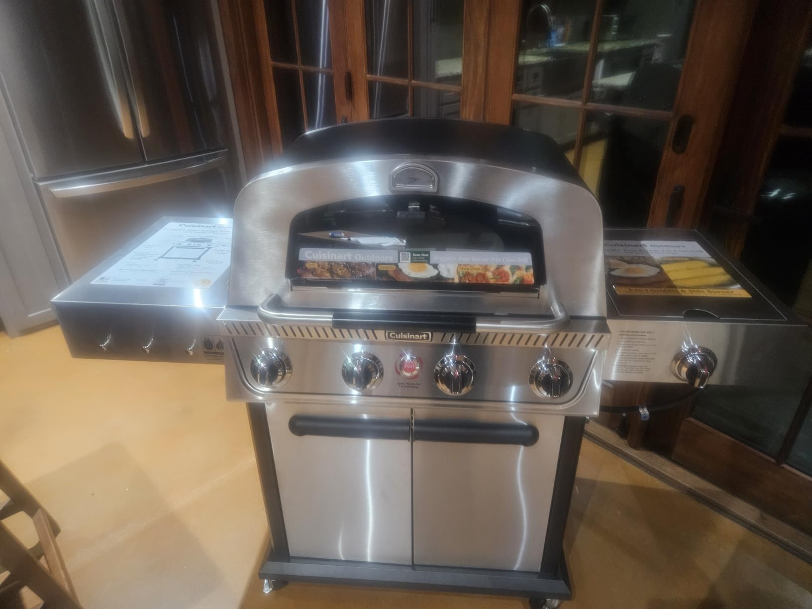 Cuisinart Propel+ 4-Burner 3-in-1 Gas Grill, Stainless Steel Versatile Grill, Griddle & Pizza Oven with Pizza Stone, Convertible to Natural Gas, Side Burner & Integrated Storage, Perfect for BBQs customer photo 2