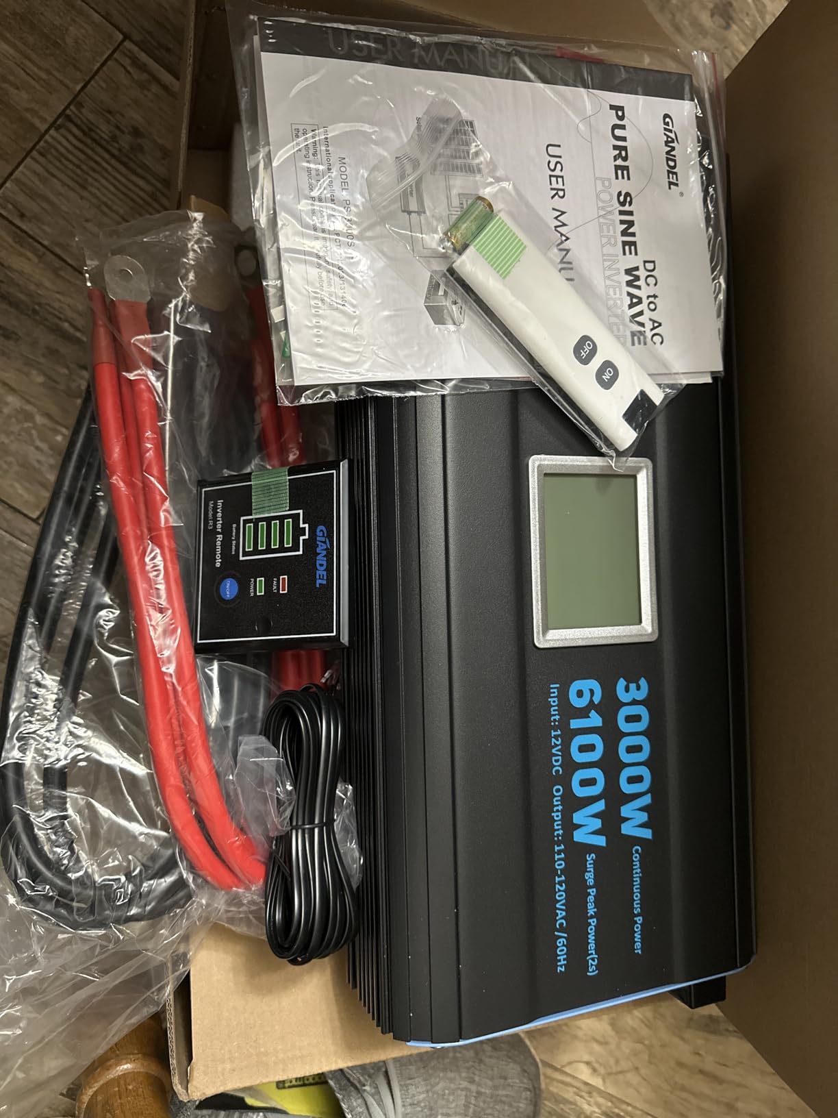 GIANDEL 1500 Watt Pure Sine Wave Power Inverter 12V DC to 120V AC,3100W Surge Peak Power,UL Listed GFCI Outlets,FCC Approved,USB-C36W,Remote with Battery Monitor for RVs,Campers,Off Grid Solar Setup customer photo 1