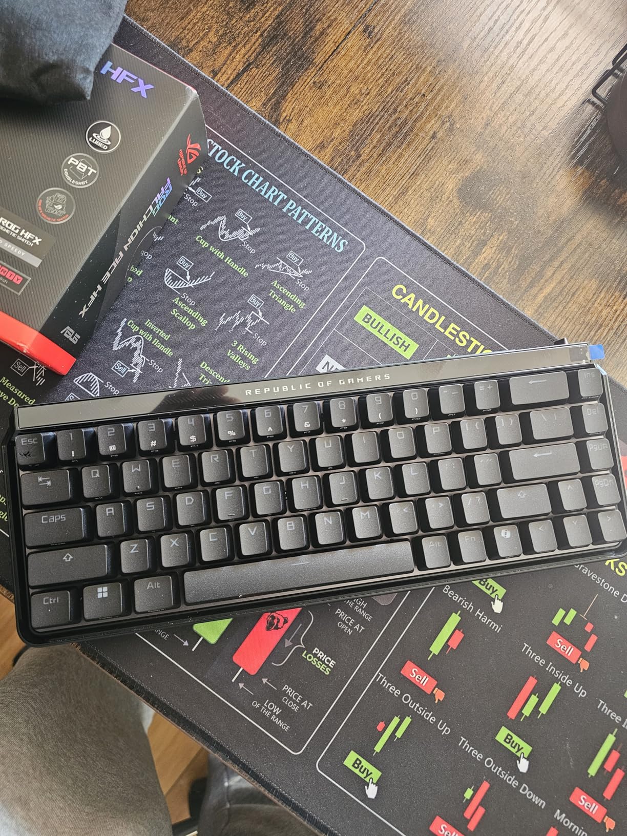 ASUS ROG Falchion Ace HFX Hall Effect Gaming Keyboard - 65% TKL, Dual USB-C, Magnetic Switches, Rapid Trigger, Speed Tap, 8000 Hz Polling, Touch Panel, Portable, Protective Cover, PBT Keycaps - Black customer photo 2
