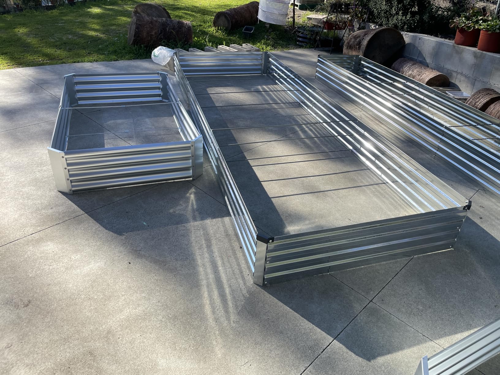 2PCS 12x4x1FT Galvanized Raised Garden Bed Kit,Vegetable Boxes-Rectangle Metal Flower Box,Large Planter Raised Beds Outdoor Garden for Planting,Fruit,Herb-Silver customer photo 1