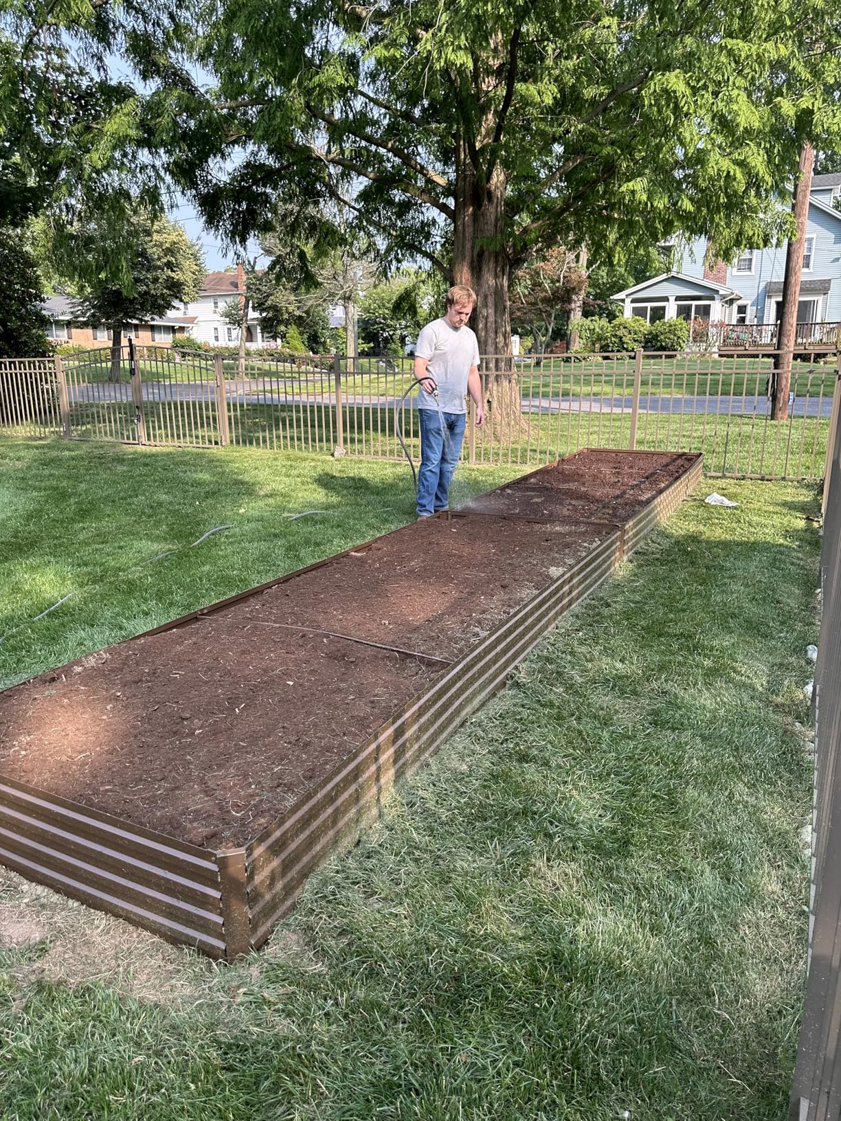 2PCS 12x4x1FT Galvanized Raised Garden Bed Kit,Vegetable Boxes-Rectangle Metal Flower Box,Large Planter Raised Beds Outdoor Garden for Planting,Fruit,Herb-Silver customer photo 2