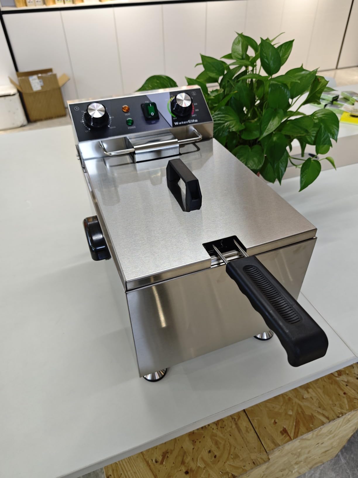 Deep Fryer Commercial Deep Fryers With Basket13Lx2 13.7Qt x 2 Thicken With Precise Temperature Control Timer Double Deep Fryer With 2 Baskets1800Wattsx2 120V Countertop Fryer Restaurant customer photo 1