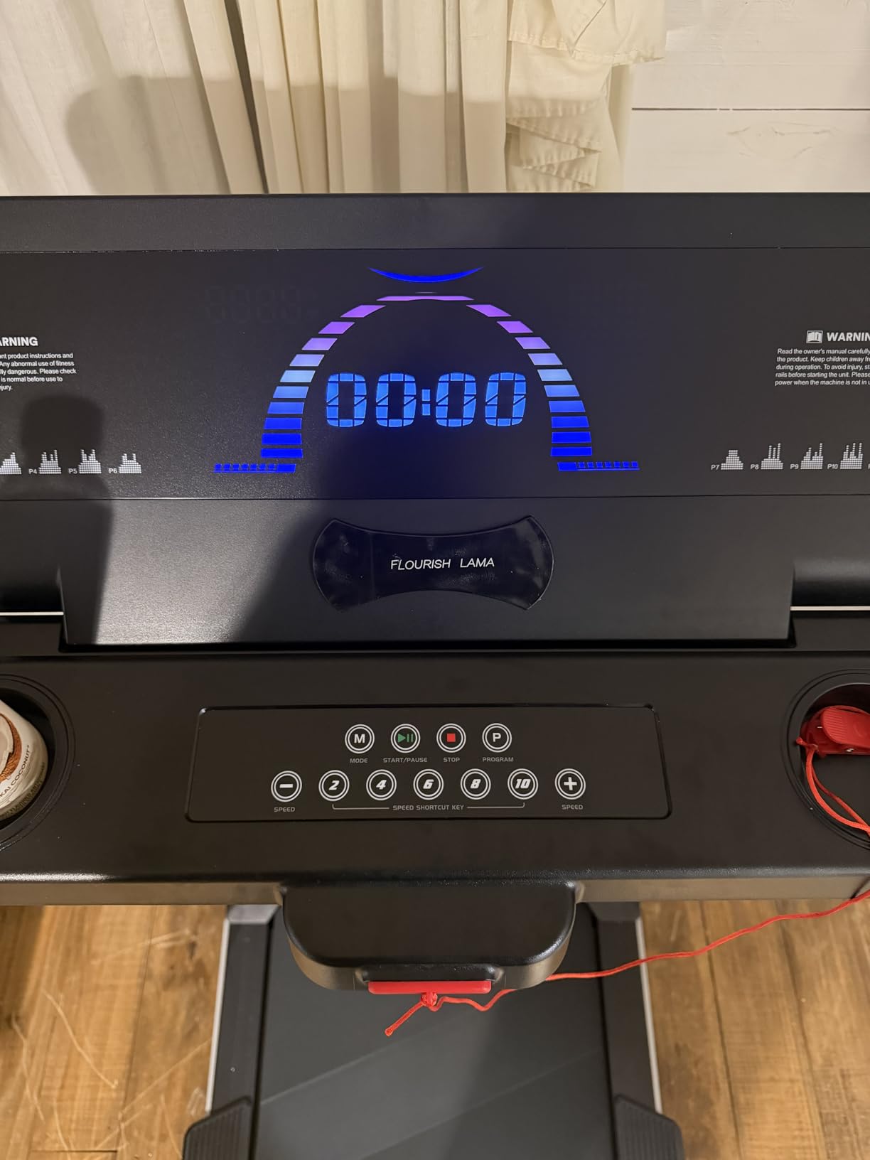 WELLFIT Home Treadmill, 2 Level Incline Heavyduty Treadmill with Pulse Sensor, 4.0 HP, 10 MPH, 450 lbs Capacity, 20'' x 45'' Running Area Treadmills with Bluetooth Player & LED Display customer photo 2