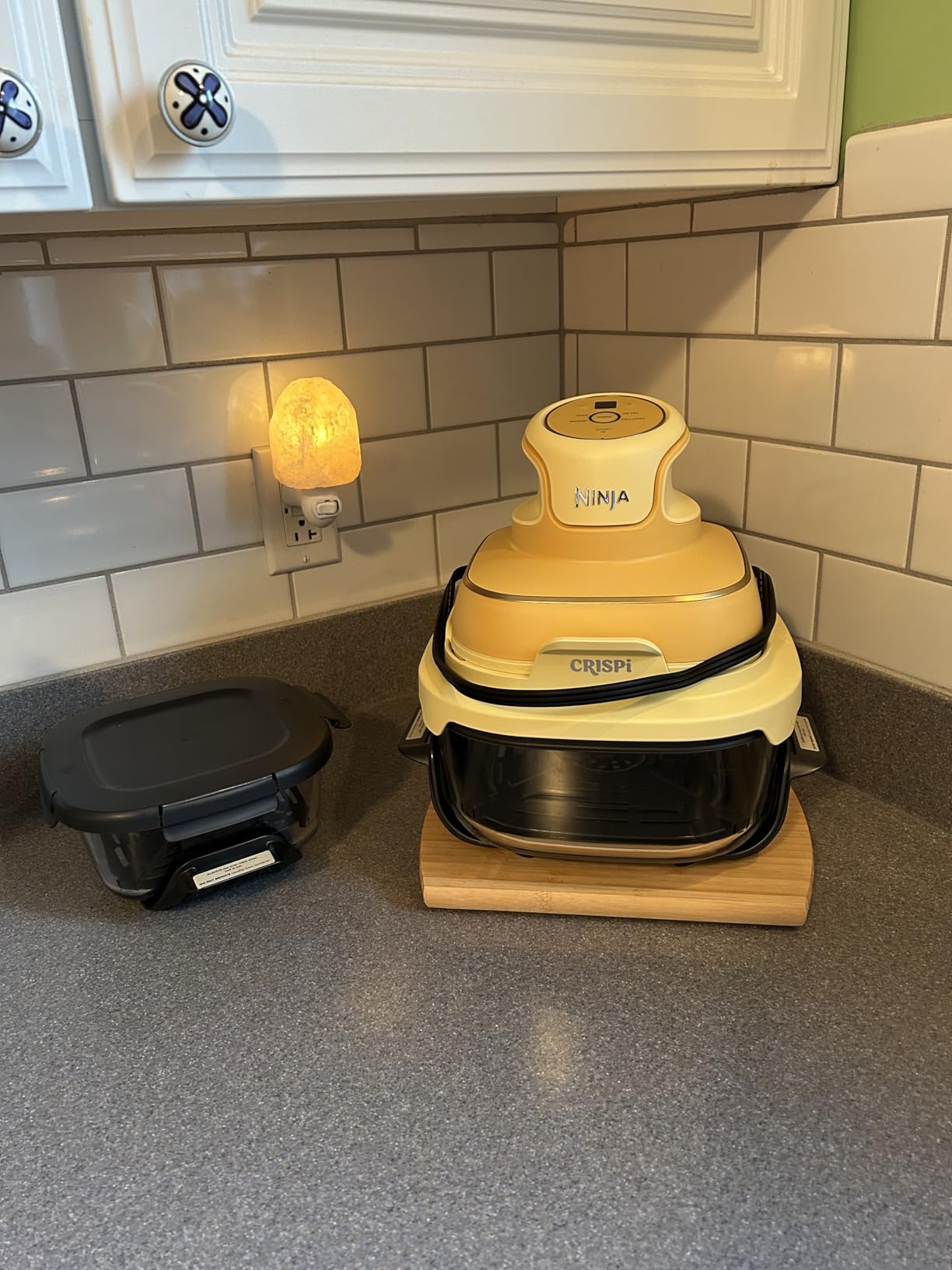 Ninja Crispi 4-in-1 Glass Air Fryer | 450°F | Non-Toxic | 4QT & 6-Cup Glass Containers w/Lids | Microwave, Freezer, Dishwasher Safe | Max Crisp, Air Fry, Bake, Recrisp | Stone | FN101ST customer photo 2