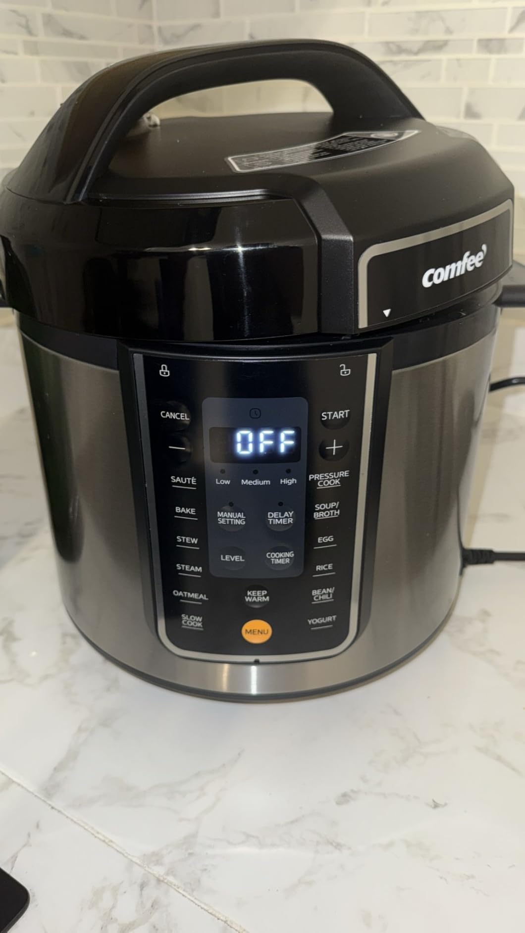 COMFEE' Pressure Cooker 8 Quart with 16 Cooking Functions, Olla de Presion Non-Stick Pot Yogurt Maker Rice Cooker Slow Cooker Sauté Steamer, Healthy Ceramic Inner Pot customer photo 2