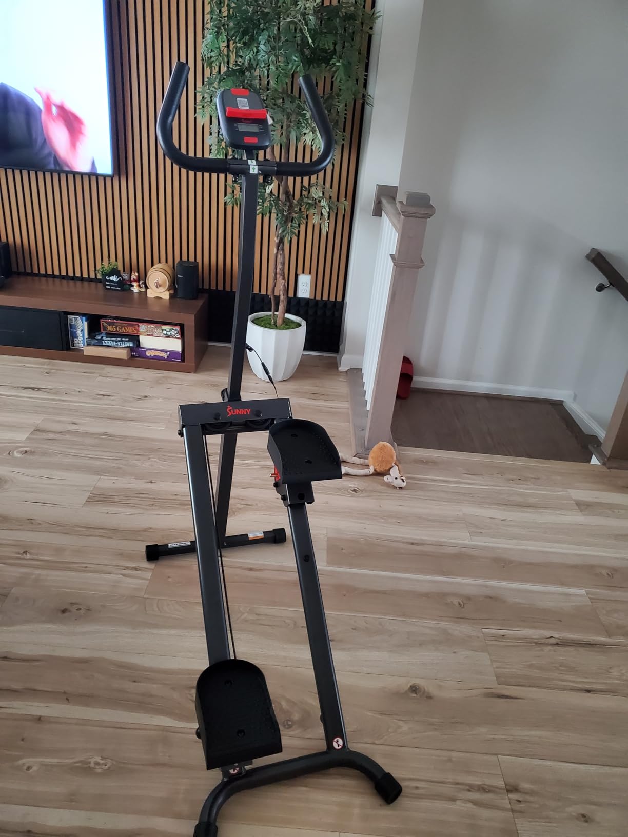 Sunny Health & Fitness Stair Stepper w/Handlebar, Extended Step Range Climber Machine for Legs, Core and Glute Workouts, Connection with Free SunnyFit App customer photo 2