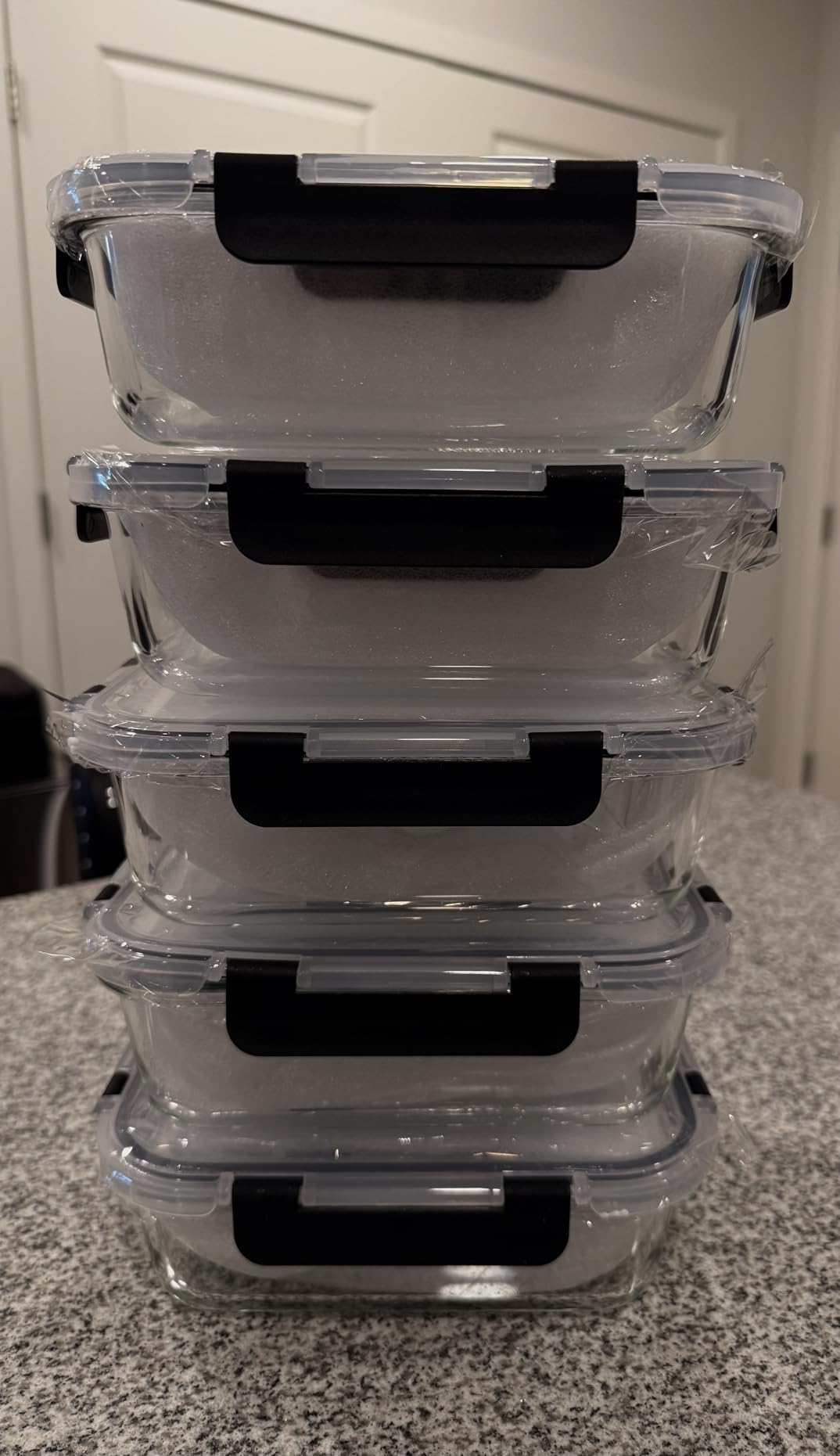 HOMBERKING 10 Pack Borosilicate Glass Meal Prep Containers with Locking Lids, Glass Food Storage Containers Set, Airtight Lunch Bento Boxes, BPA-Free & Leak Proof, 36oz & 14oz, Freezer, Oven Safe customer photo 1