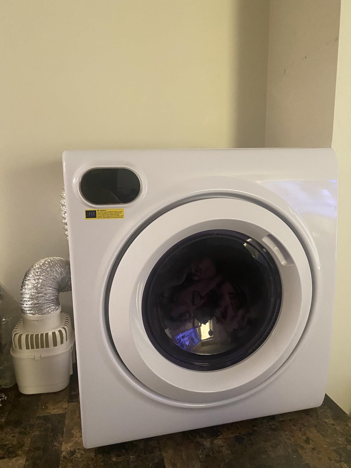 Euhomy 2.65 Cu.Ft Portable Dryer with Exhaust Hose, Clothes Dryer with Four Functions, 1400w Dryer Machine with Stainless Steel Drum, Suitable for Apartments, RVs, Gym customer photo 2