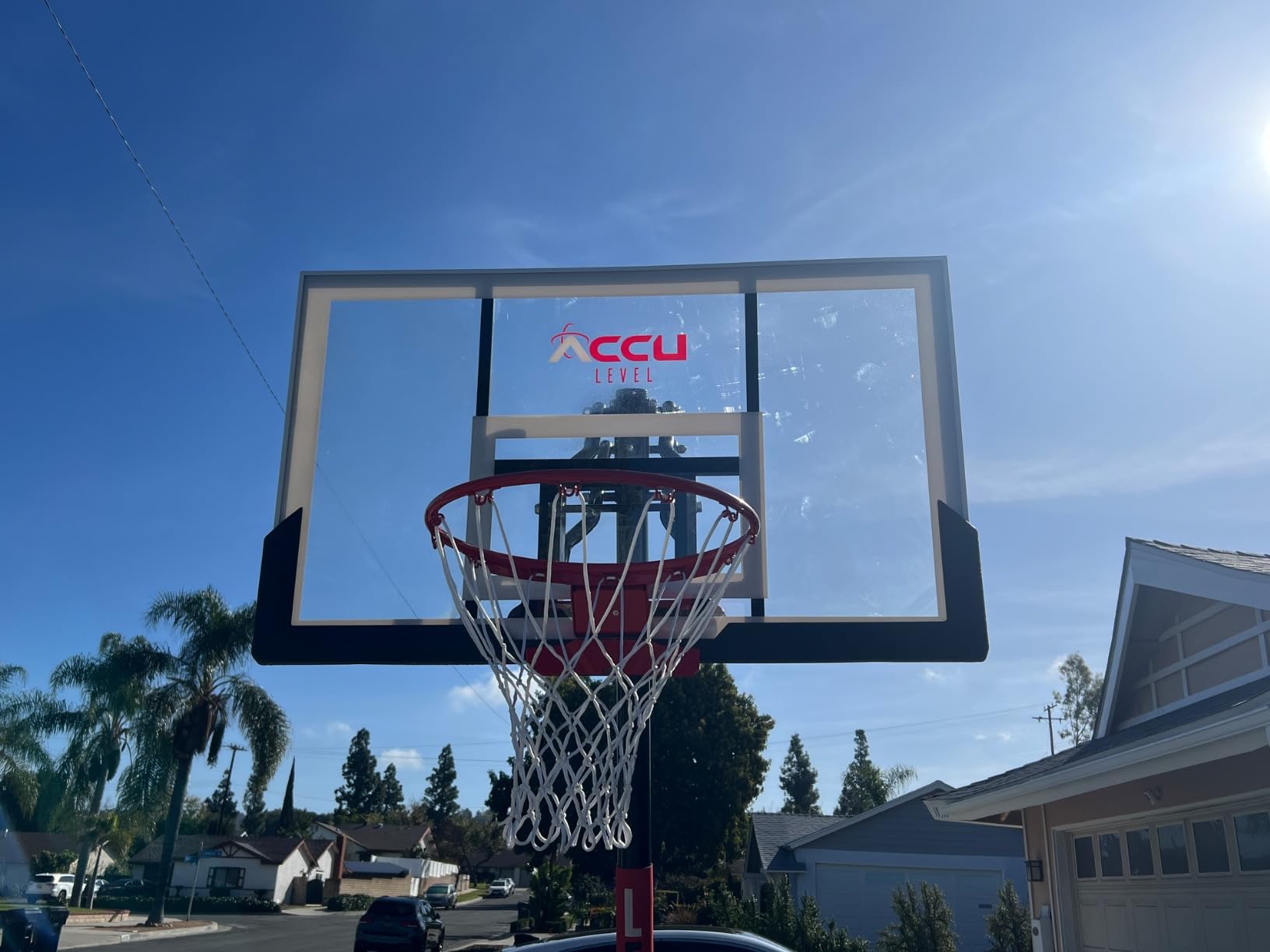 Crank Lift Basketball Hoop Outdoor 7.5-10ft Adjustable Portable Basketball Goal for Youth and Adults 54