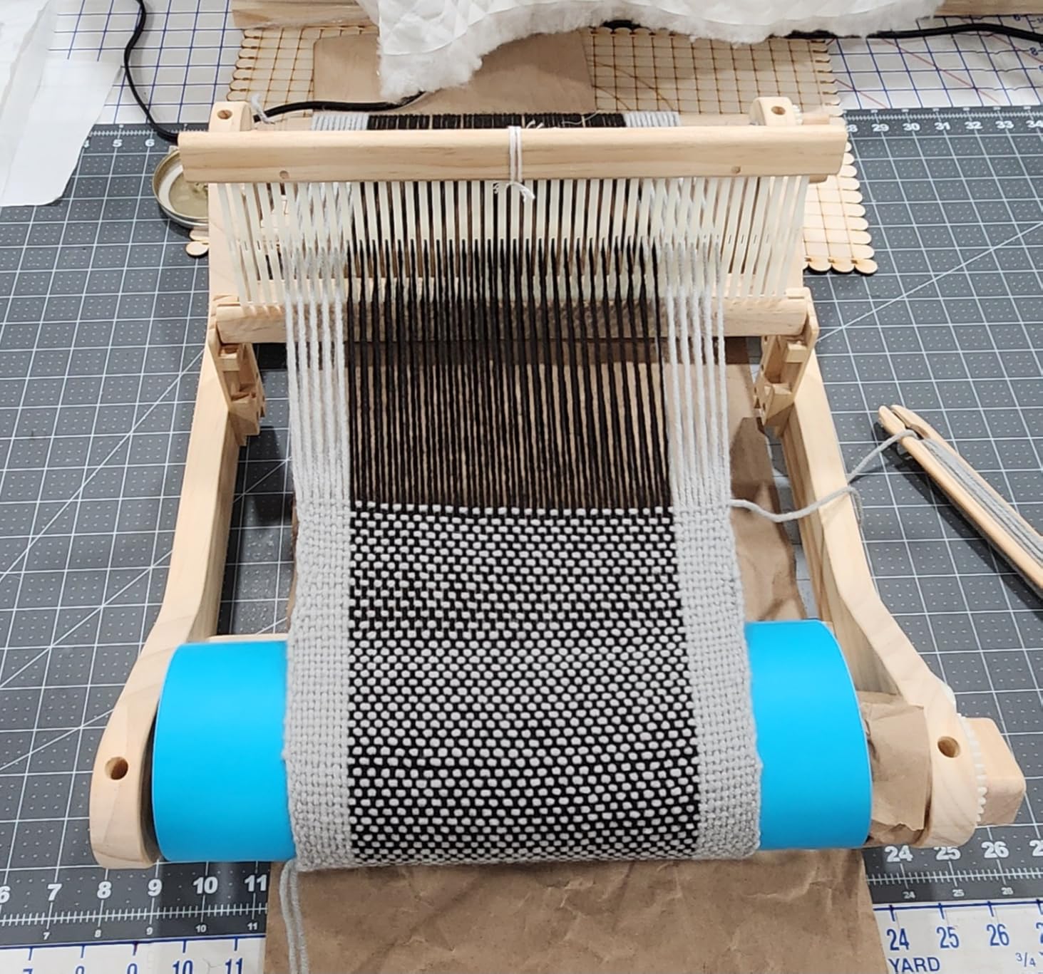 WILLOWDALE 12 Inches Rigid Heddle Loom, Weaving Loom Kit with Shed Stick, Wooden Multi-Craft Weaving Loom for Adults, Threads Warping Frame with Pegs and Yarn Stand, Frame Loom for Beginner customer photo 1