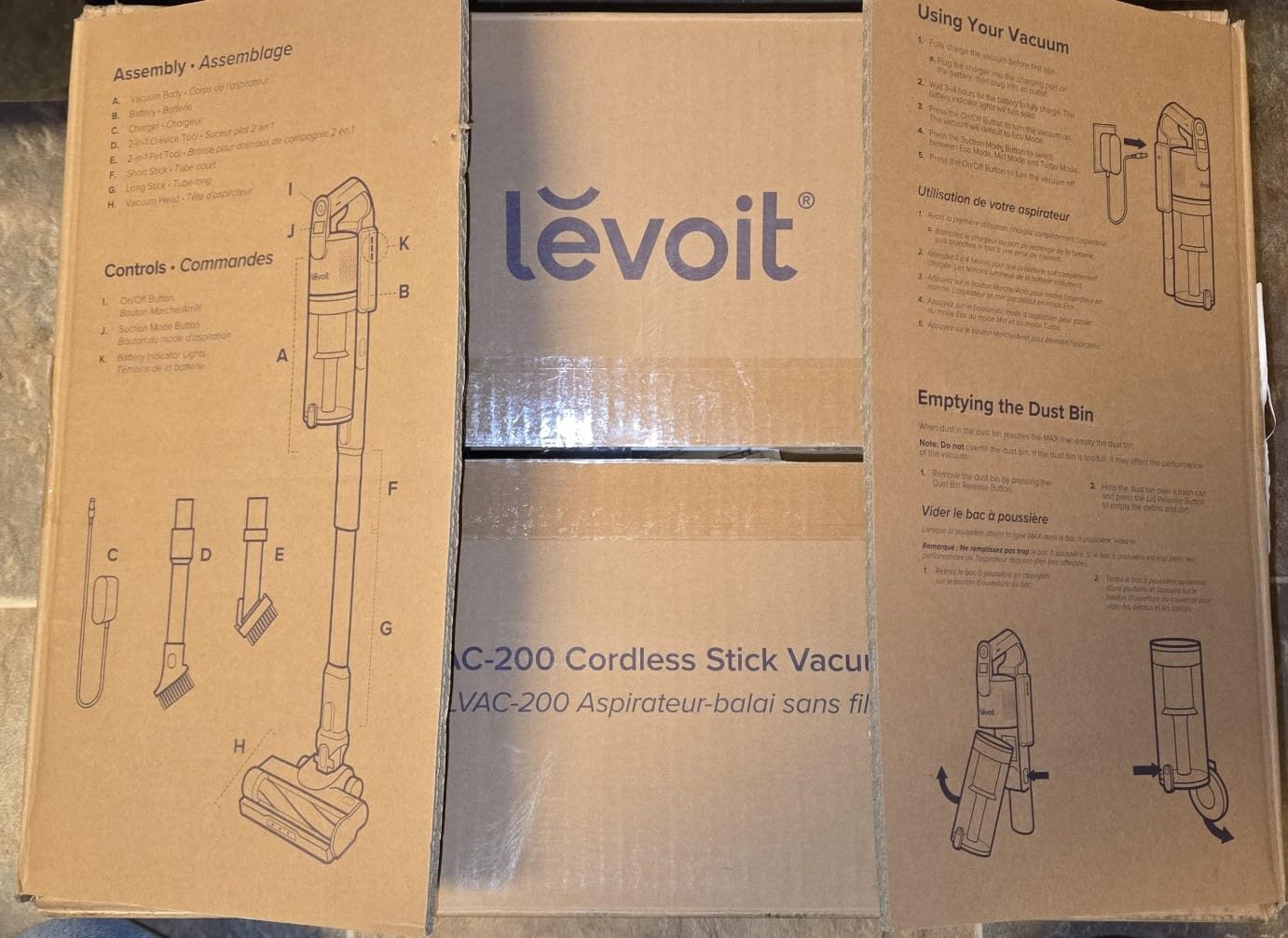 Cordless Stick Vacuum, Anti-Tangle, LED Headlights, Removable Battery, Self-Standing, Strong Suction, for Pet Hair, Hard Floor, Carpet, LVAC-200 White&Blue customer photo 1