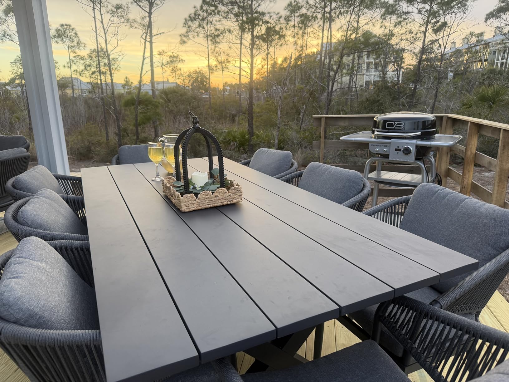 Charbroil 3-in-1 Dual Fuel Outdoor Bistro Pro Electric Grill & Griddle + Charcoal Mode BBQ, Red - 25302146 customer photo 2