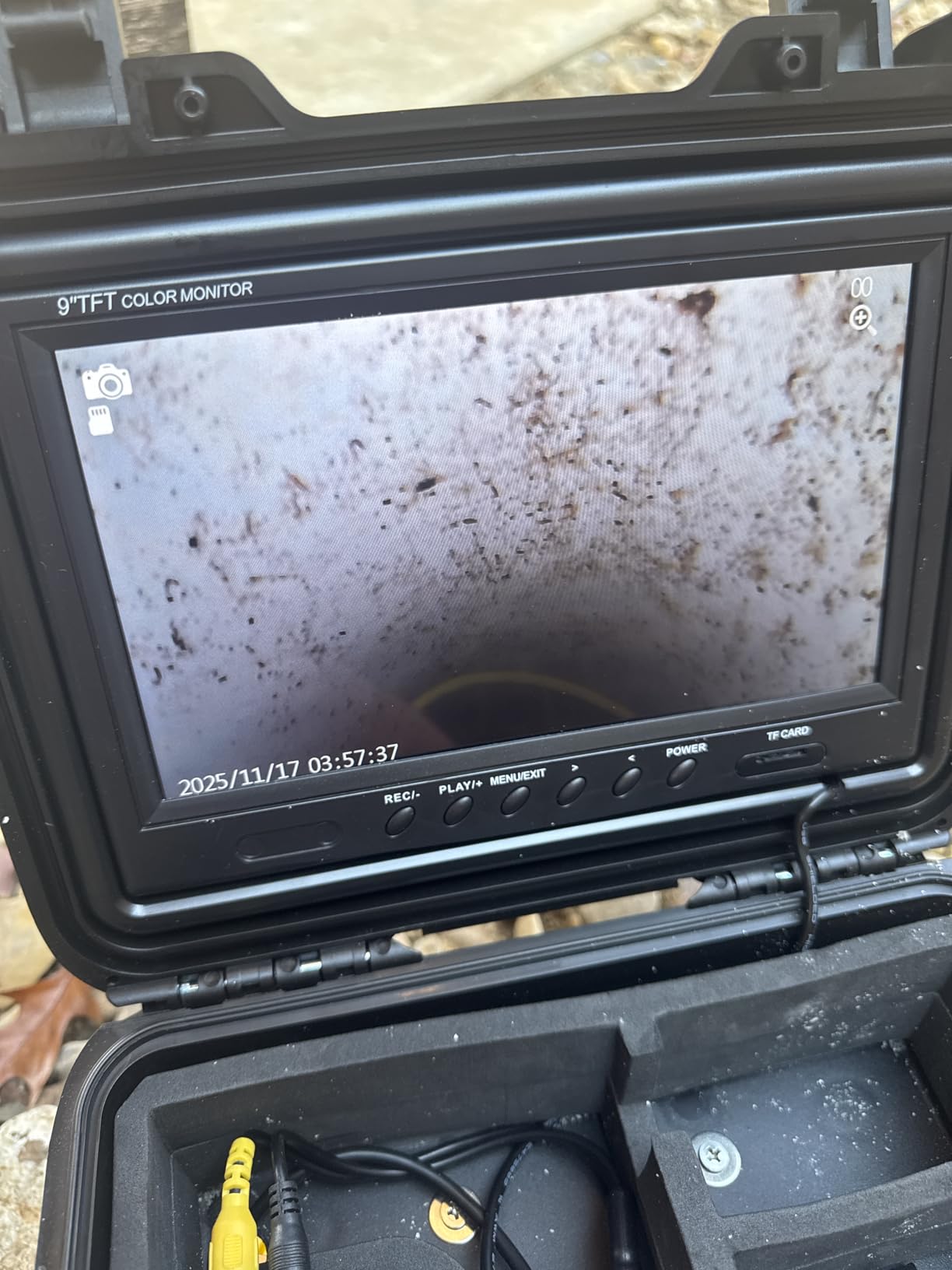 Sewer Camera, 98 ft/30m, Self-Leveling Drain Inspection Camera with 9