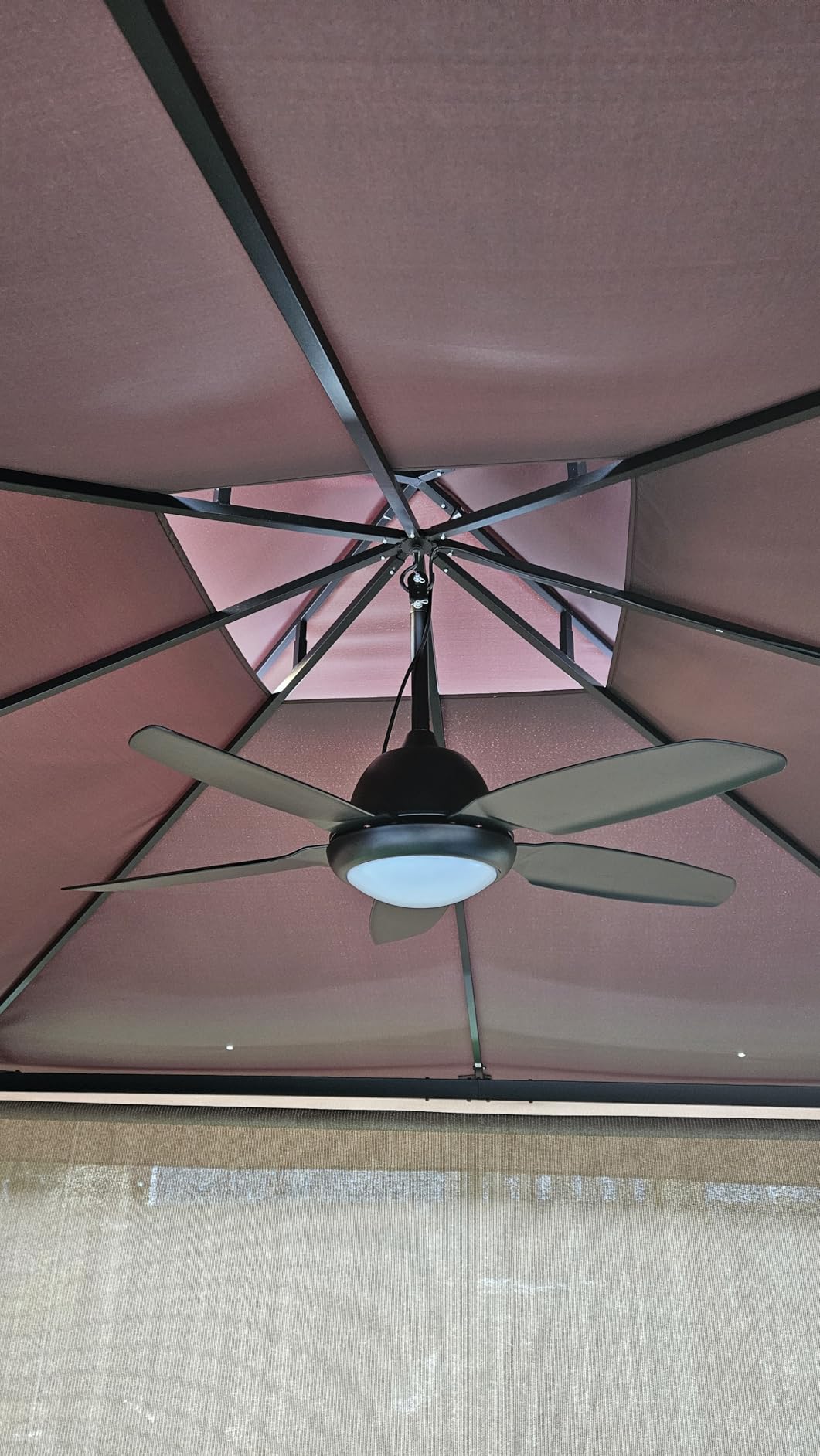 Fanbulous 42 Inch Waterproof Outdoor Ceiling Fan with Lights and Remote, IP65 Wet Rated Gazebo Fan with 3CCT 6-Speed DC Motor, Black customer photo 2