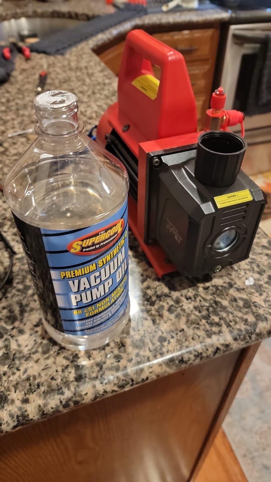 PB Motor Tech 4.5CFM 1/3HP Vacuum Pump-110V Rotary Vane Air Pump for AC, Refrigerant Recharging, Resin Degassing, and More. Oil Not Included customer photo 1