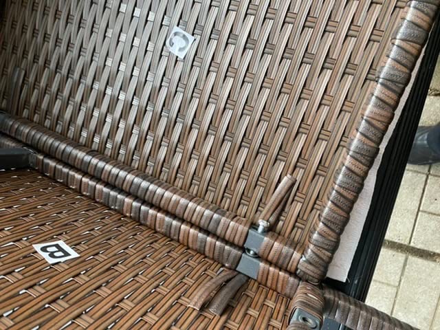 VINGLI Wicker Outdoor Bar Cart with Storage & Rolling Wheels, Patio Bar Table w/Shelf, Outdoor Storage Cabinet Buffet Cabinet Grill Cart for BBQ Pool Patio Kitchen, Brown customer photo 2