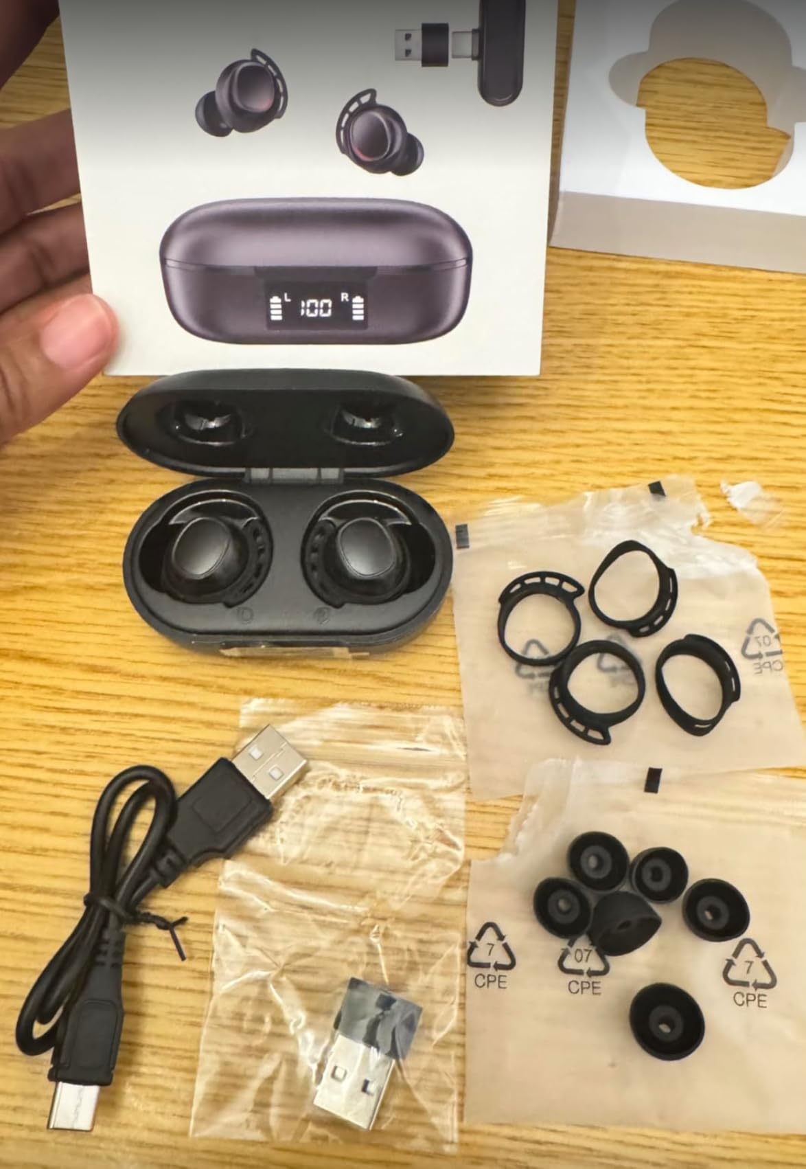 IAMJOY Gaming Earbuds, 20ms Low Latency, Active Noise Cancelling with 6 Mic, 2.4GHz & Bluetooth, 35 Play Time, Wireless Earbuds Compatible with Meta Quest 3/2, PS5/4, Steam Deck, VR, Switch, PC customer photo 1