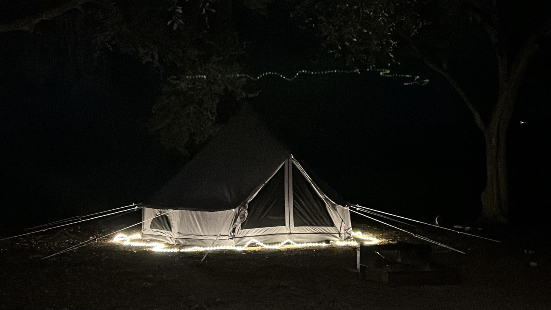 Cotton Canvas Bell Tent, Waterproof Large Tents with Sturdy Center & Door Pole and Space for 4/6/8 Person All 4 Season Camping Yurt Tent customer photo 1