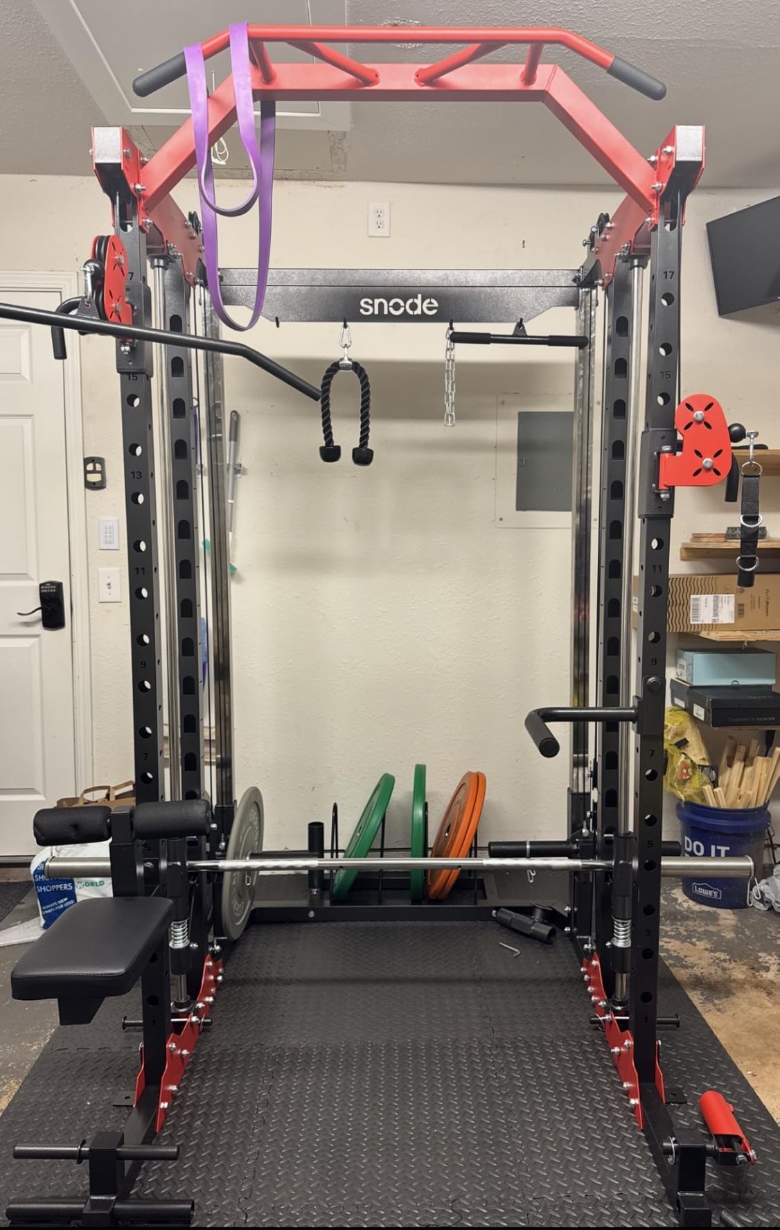 ALL10 Smith Machine for Home Gym, Power Rack with Cable Crossover, Squat Rack with Leg Press and Advanced LAT Pull-Down, 2000LB Weight Capacity customer photo 1