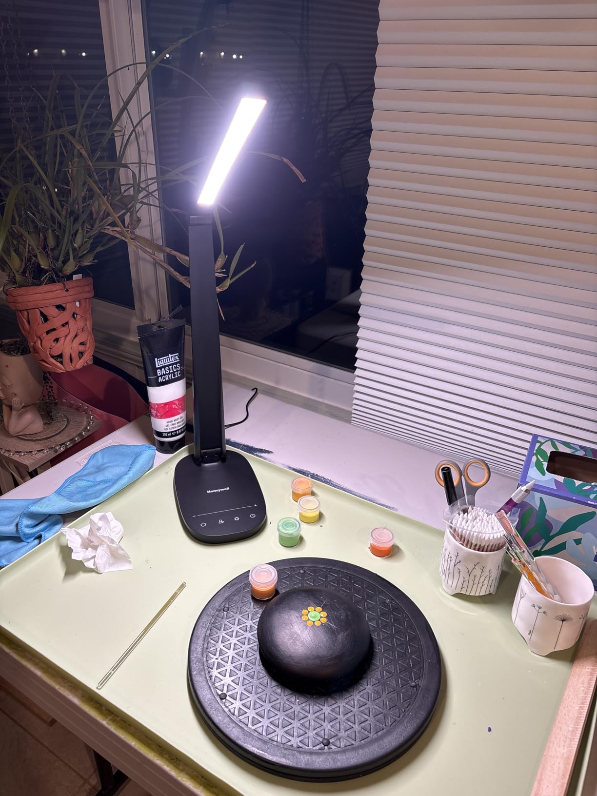 LED Desk Lamp for Home Office, Eye-Caring Light with 4 Color Modes & Touch Control, USB A+C Charging Ports, Adjustable Rotating Head with Timer for Reading, Bedroom & Small Desks customer photo 2