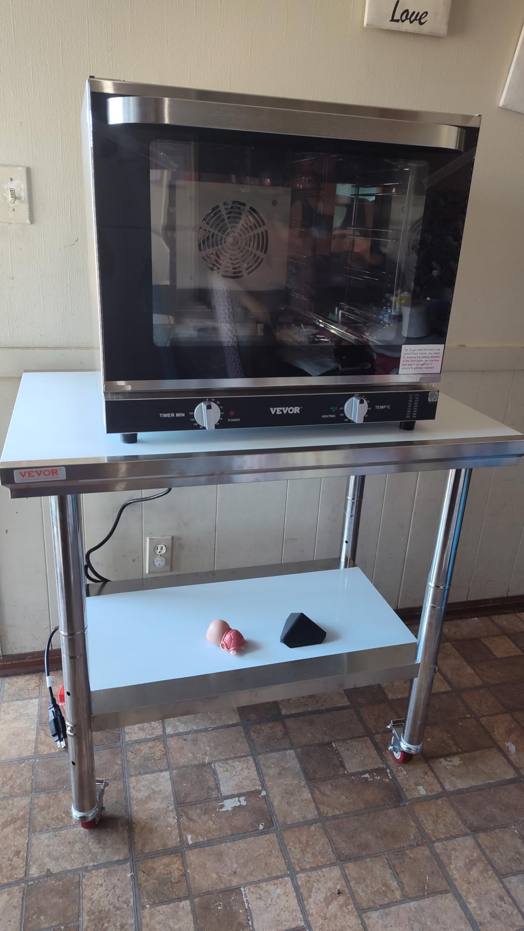 VEVOR Commercial Countertop Oven, 66L 4-Tier Toaster Ovens with Tempered Glass Door, Wire Racks & Tray, 2800W Stainless Steel Baking Ovens for Restaurant Bakery (AC208~240V,60Hz, 6-20P Plug & Outlet) customer photo 1