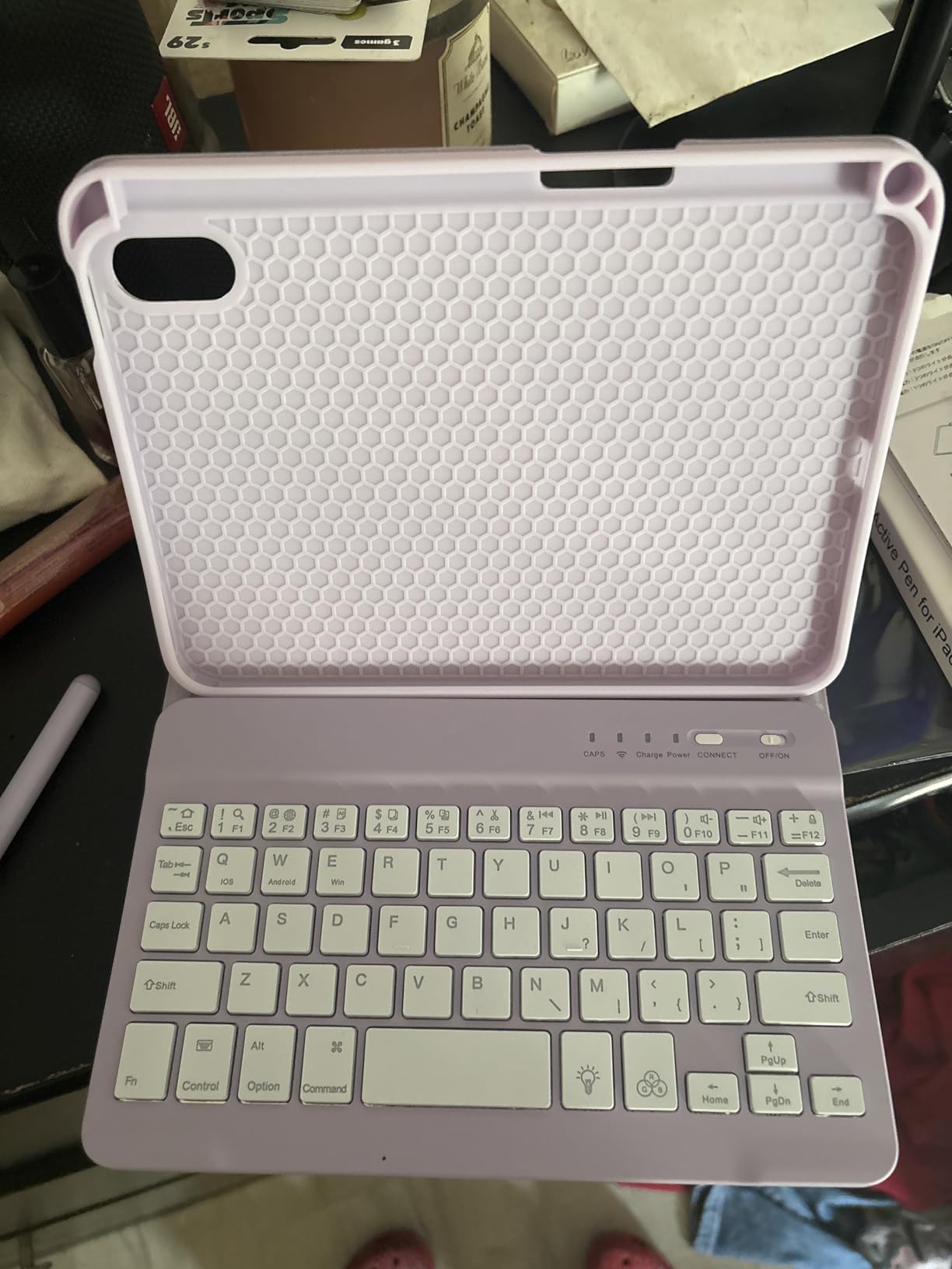 Cousper for iPad mini 7 Keyboard Case A17 Pro 2024/iPad Mini 6 Generation Case with Keyboard 2021 8.3 Inch, Pencil Holder, 7 Color Backlit Detachable Keyboard Cover for iPad mini 7th/6th Gen, Purple customer photo 1