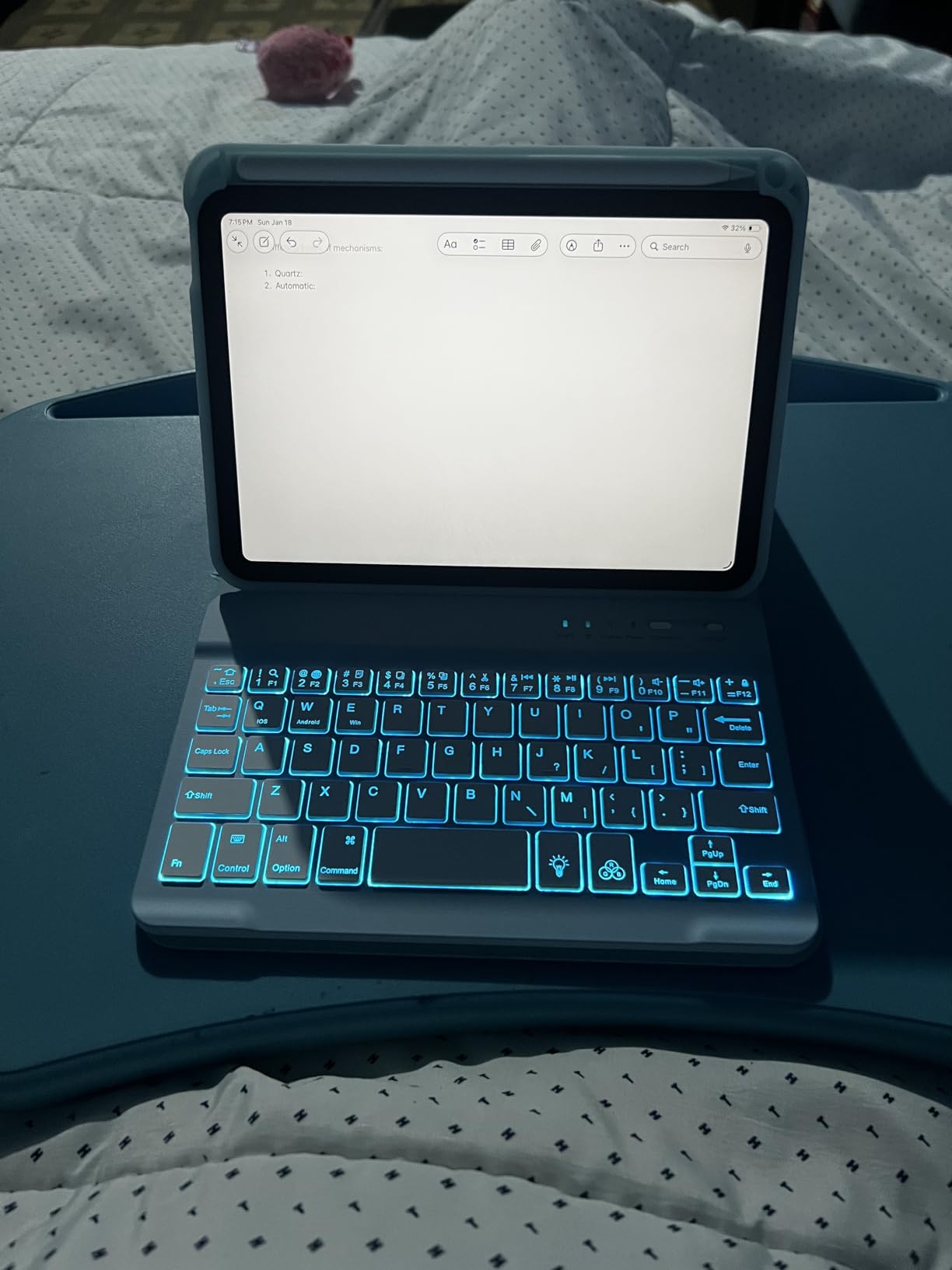 Cousper for iPad mini 7 Keyboard Case A17 Pro 2024/iPad Mini 6 Generation Case with Keyboard 2021 8.3 Inch, Pencil Holder, 7 Color Backlit Detachable Keyboard Cover for iPad mini 7th/6th Gen, Purple customer photo 2