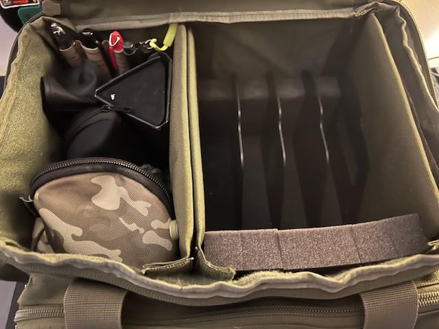 DSLEAF Tactical Gun Range Bag for 4 Handguns, Pistol Shooting Range Bag with 6X Magazine Slots and Extra Pockets for Ammo and Essentials customer photo 1