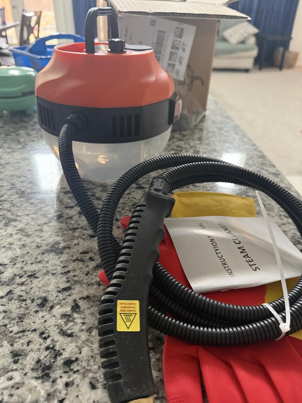 Steam Cleaner, Powerful Heavy Duty Canister Steamer with 34 Accessories, Steam Mop with 16.4 Ft Extra-Long Power Cord for Home Floor Cleaning, Grout, Upholstery, Car Detailing, Grey customer photo 1