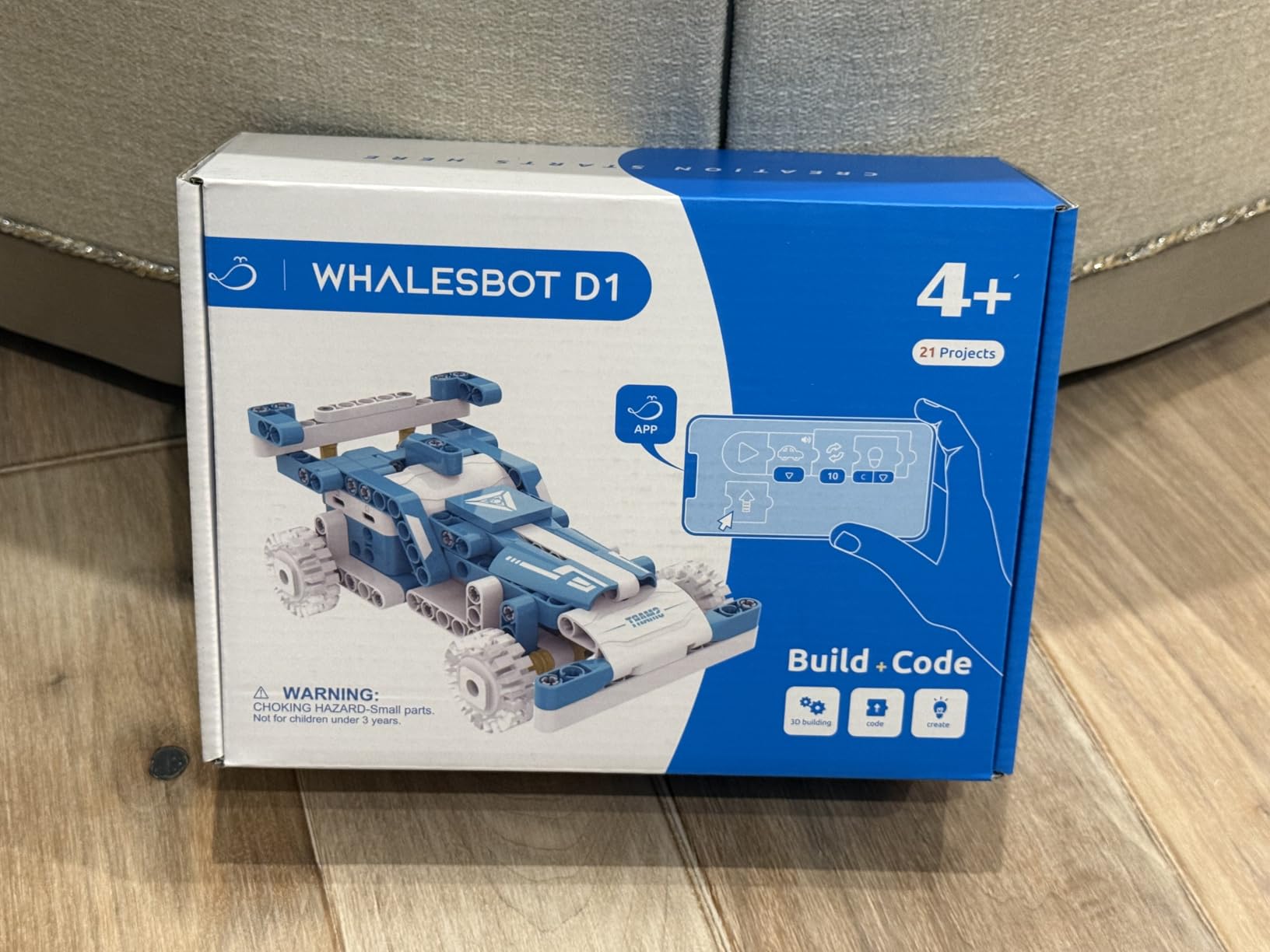 WhalesBot D1 21-in-1 STEM Coding Robot Kit for Kids (Ages 4+), 280+ Pieces Educational Building Set with APP-Controlled & Programming, 3D App Guidance, Ideal Toy Gift for Boys & Girls customer photo 2
