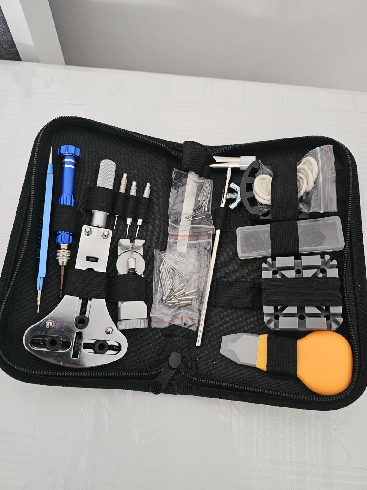 JOREST Watch Repair Tool Kit, Battery Replacement, Strap Adjustment, Bracelet Pin Removal, Band Link Remover, Resizing Tool, Wrench Opening Cover, Case Back Opener, Screwdriver, Spring Bar customer photo 1