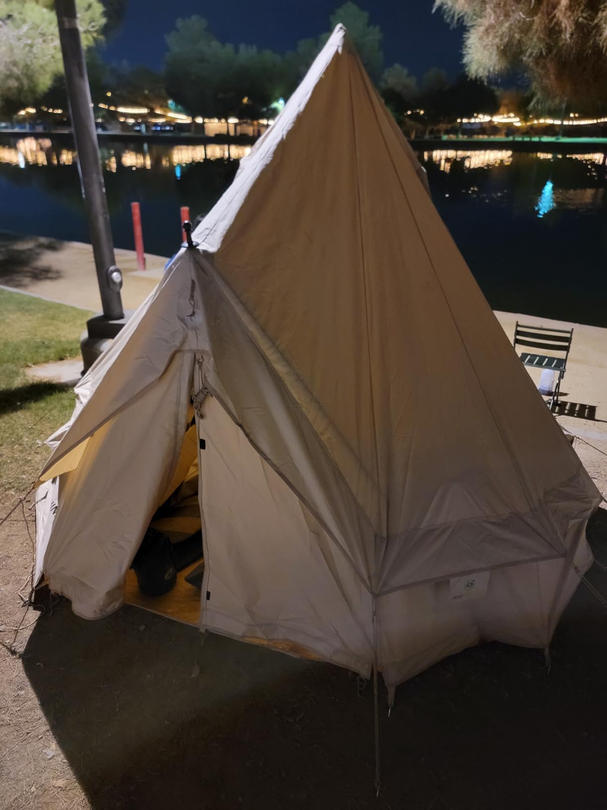 Canvas Bell Tent Yurt Tent 4 Seasons for Camping 100% Cotton Glamping Tents with Stove Jack, Family Camping Outdoor Hunting Party customer photo 1