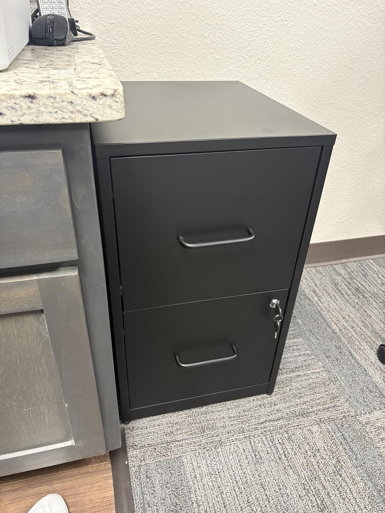 4 Drawer File Cabinet with Lock, Metal Vertical Filing Cabinets for Home Office, Heavy Duty File Storage Cabinet for Letter/Legal/A4/F4 Size File, Assembly Required (Black, Vertical 4 Drawer) customer photo 2