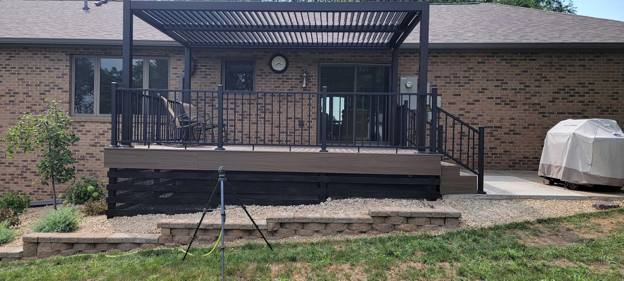 PURPLE LEAF 10' x 12' Louvered Pergola Outdoor Adjustable Louvre Shade Modern Patio Aluminum Pergola with Retractable Roof for Deck Backyard Garden Hardtop Gazebo, Bronze customer photo 2