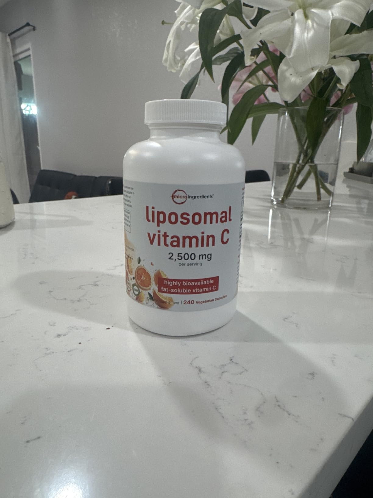 Liposomal Vitamin C 2,500mg, 240 Veggie Capsules | Highly Bioavailable Fat Soluble Form | Immune Support & Antioxidant Supplement | Liposomal Delivery for Superior Absorption | Non-GMO, Gluten Free customer photo 1