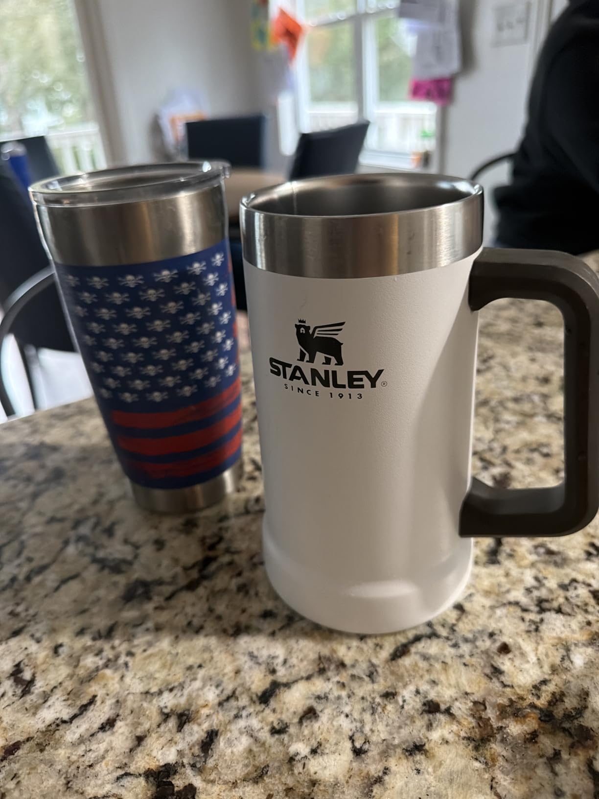 Stay-Chill Beer Stein 24 oz | Heavy Duty Big Grip Handle | Beer Tumbler Drink Cup, Holds 2 Cans | Insulated Stainless Steel Party Mug | BPA-Free customer photo 1