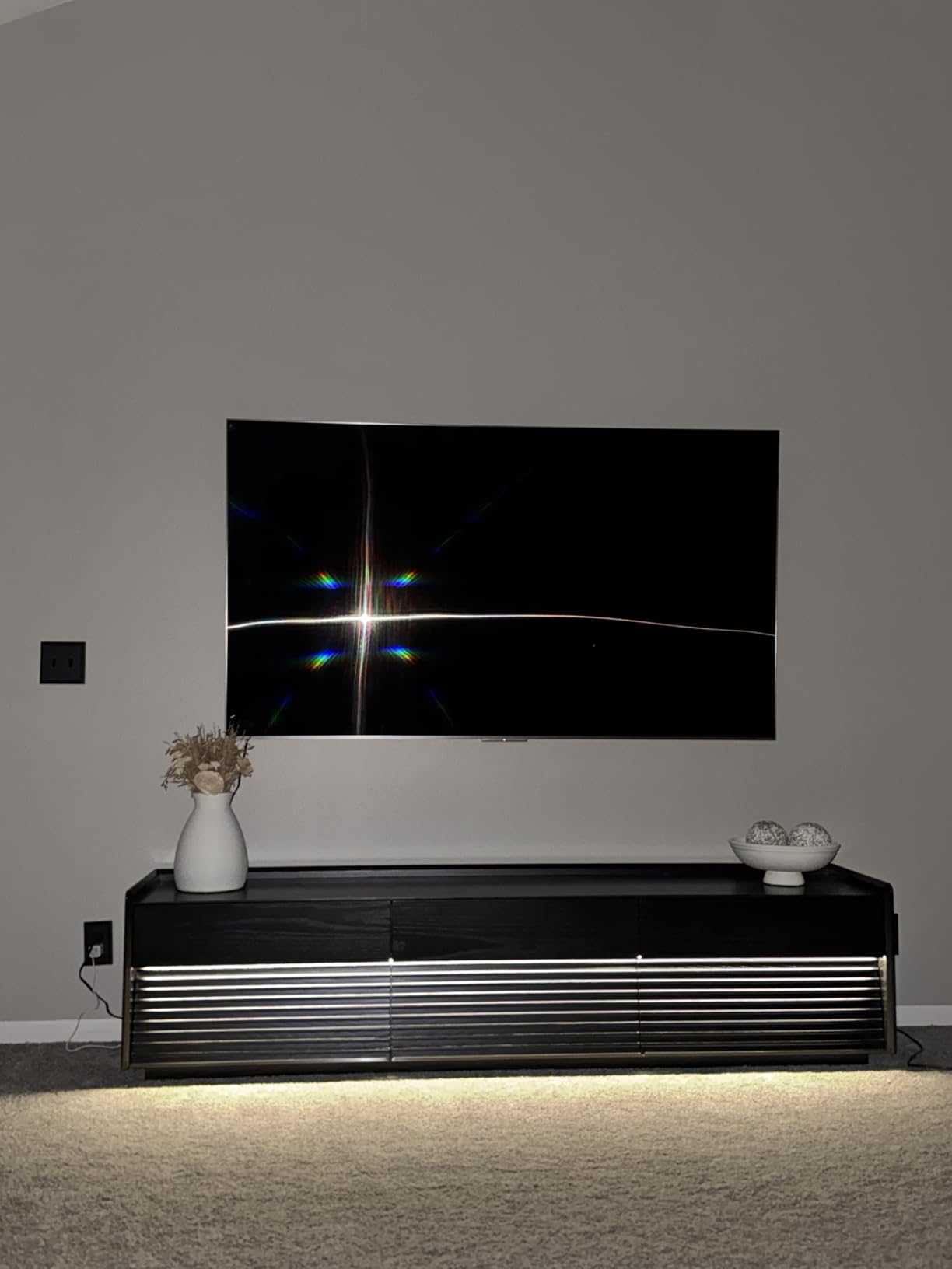 POVISON Fully-Assembled Mid Century Modern TV Stand, 78.74