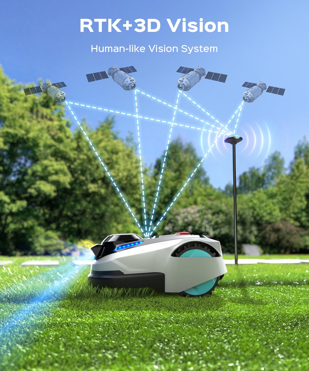N1600 PRO Wireless Robot Lawn Mower, RTK+Vision Navigation, 0.4 Acre Coverage, APP Smart Control, Multi-Zone Mowing, Ordered Cutting Path, Smart Robot Lawn Mower for Yards customer photo 2