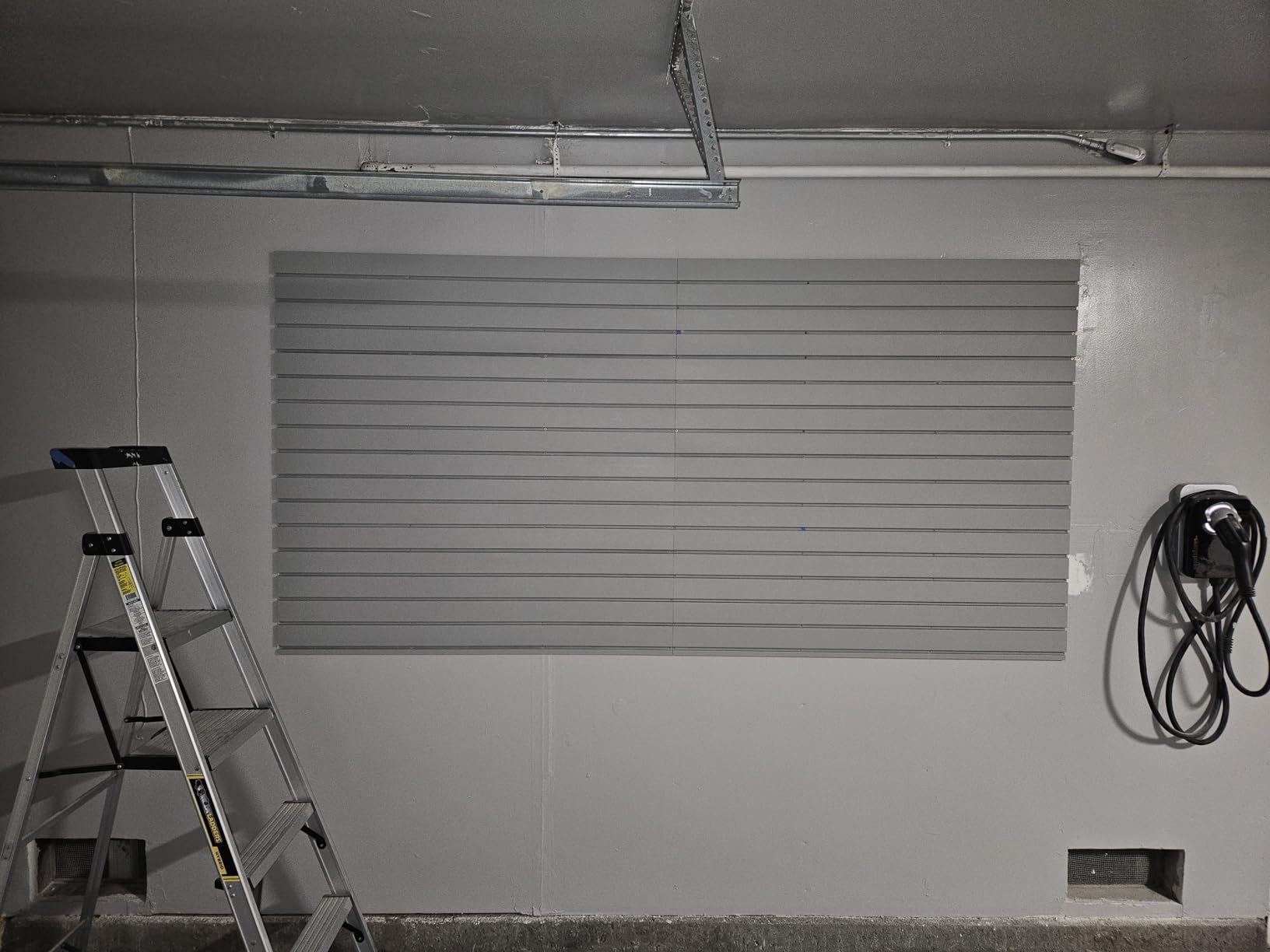 VEVOR Slat Wall Paneling, 8 x 4 ft, PVC Garage Slatwall without Accessories, Black Slat Wall Easy-to-Install Adjustable Slatwall Panel with Coupling Structure & DIY Cutting, Fits for Storage & Display customer photo 2