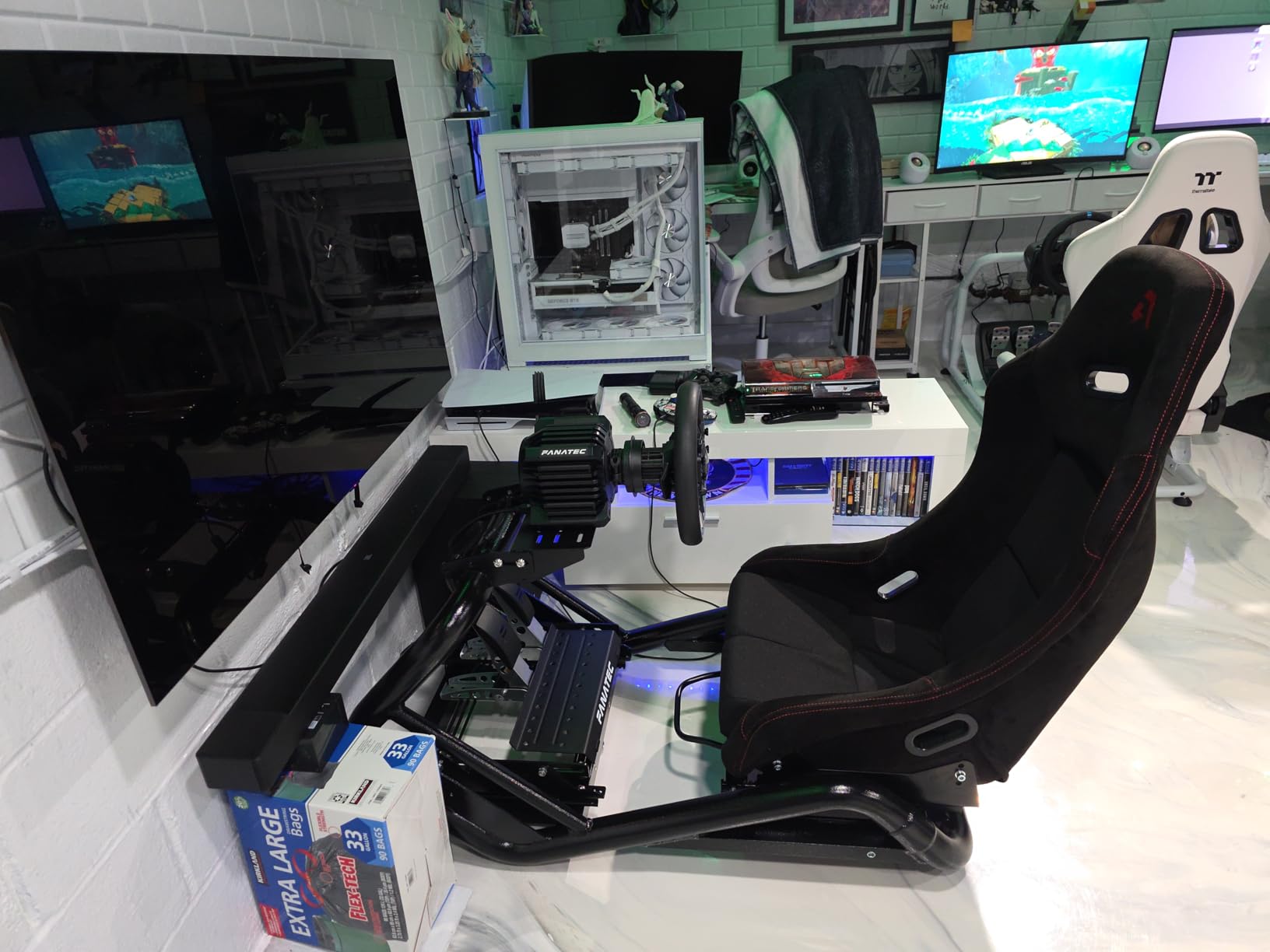 azracing SV-R Professional Modular Racing Simulator Cockpit | Fully Adjustable | Direct Drive Support,Compatible with Thrustmaster, Fanatec, Moza on PC, Xbox and PS,Includes Expansion Bracket customer photo 1