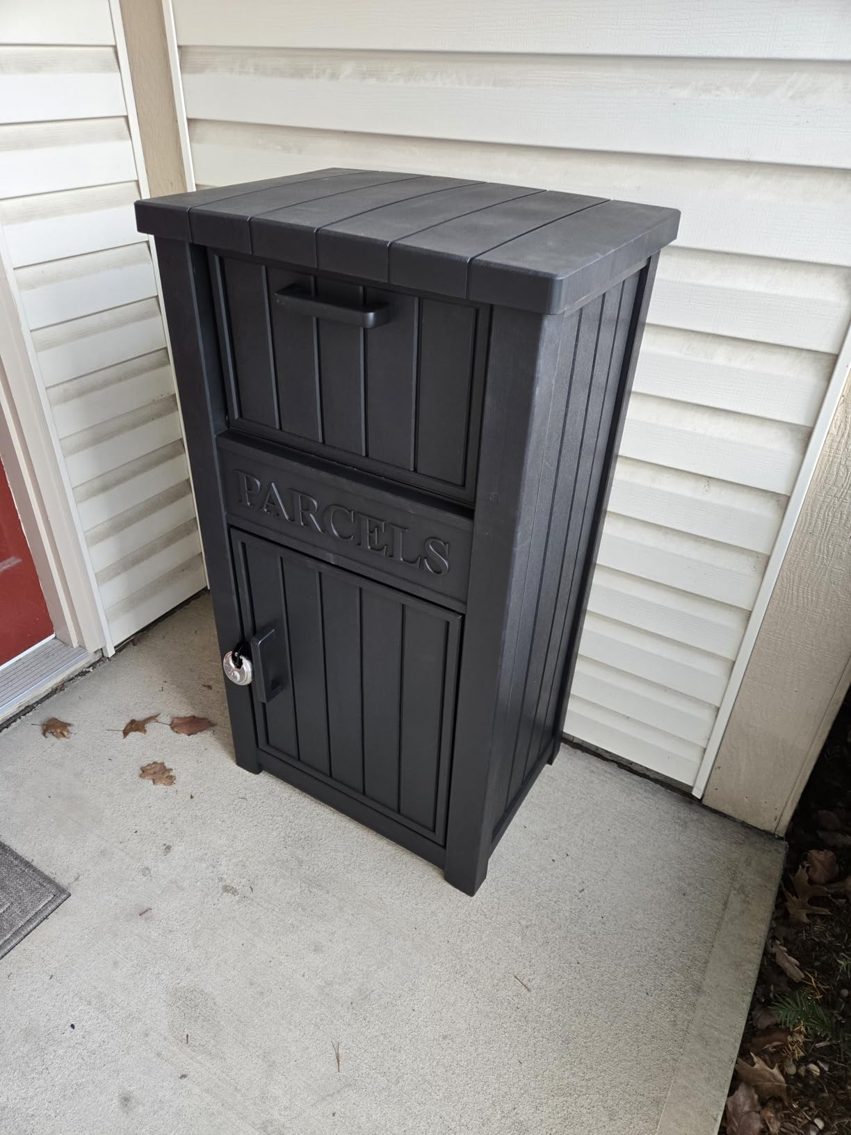 Package Delivery Box for Outside, Large Parcel Drop Box with Lockable Secure, Waterproof and Anti-Theft Storage for Porch, Curbside, House customer photo 1