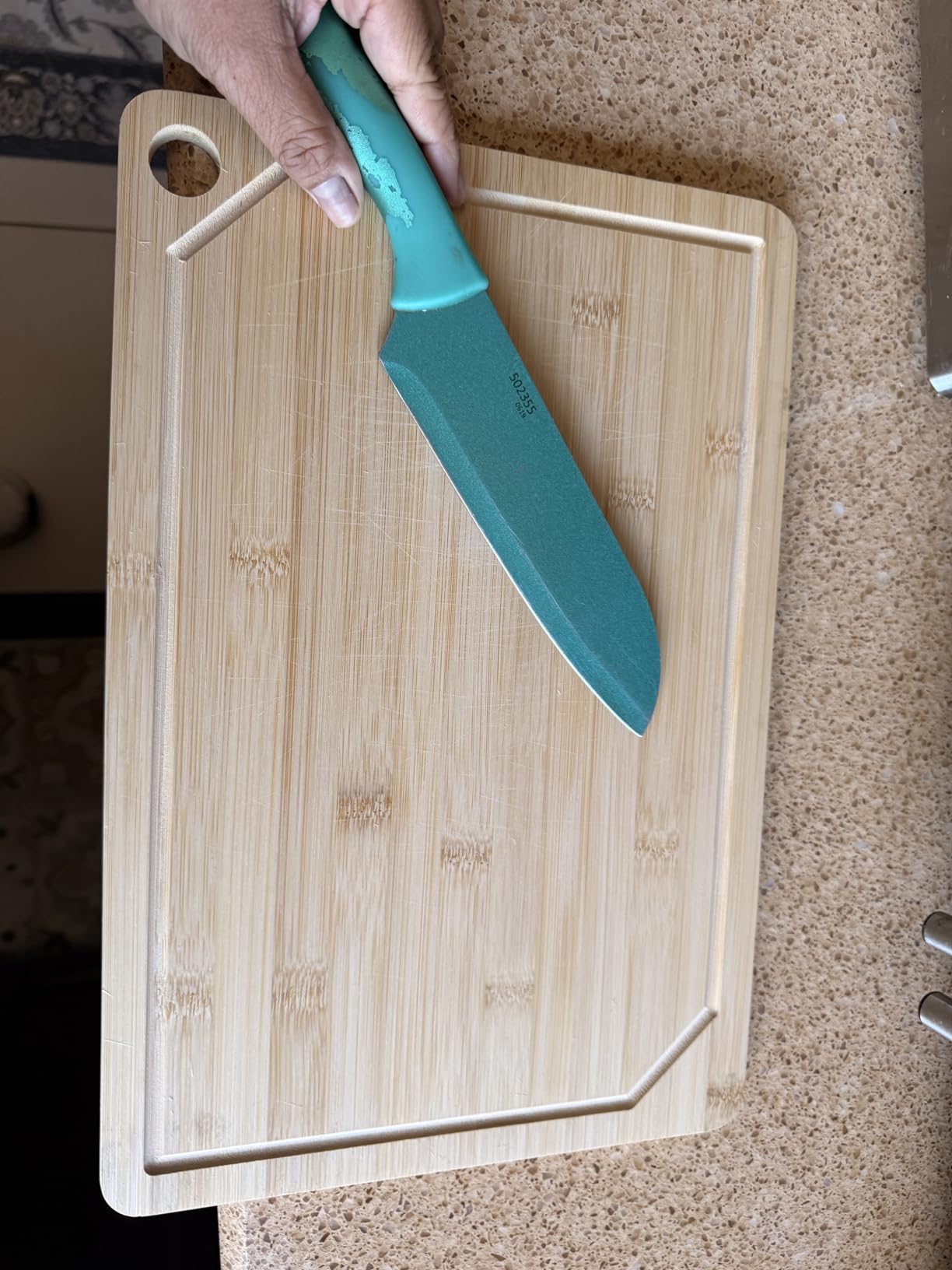 Kitsure Bamboo Cutting Board - Multi-Sizes Wooden Cutting Boards for Kitchen, Convenient Kitchen Essentials with Deep Juice Grooves, Cutting Board for Chopping & Serving, Large, Natural customer photo 1