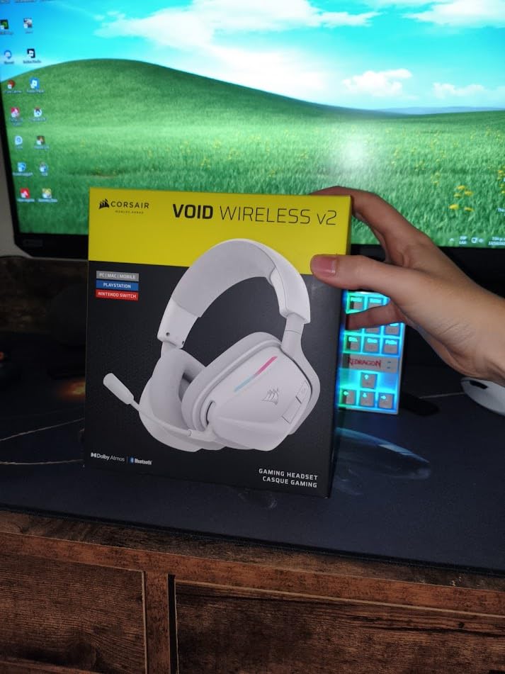 Corsair Void v2 Wireless Gaming Headset with Bluetooth for PC, PS5, PS4, Switch, Mobile - Dolby Atmos - 70 Hr Battery - Dual Wireless - Lightweight - Fast Charging - Carbon customer photo 2